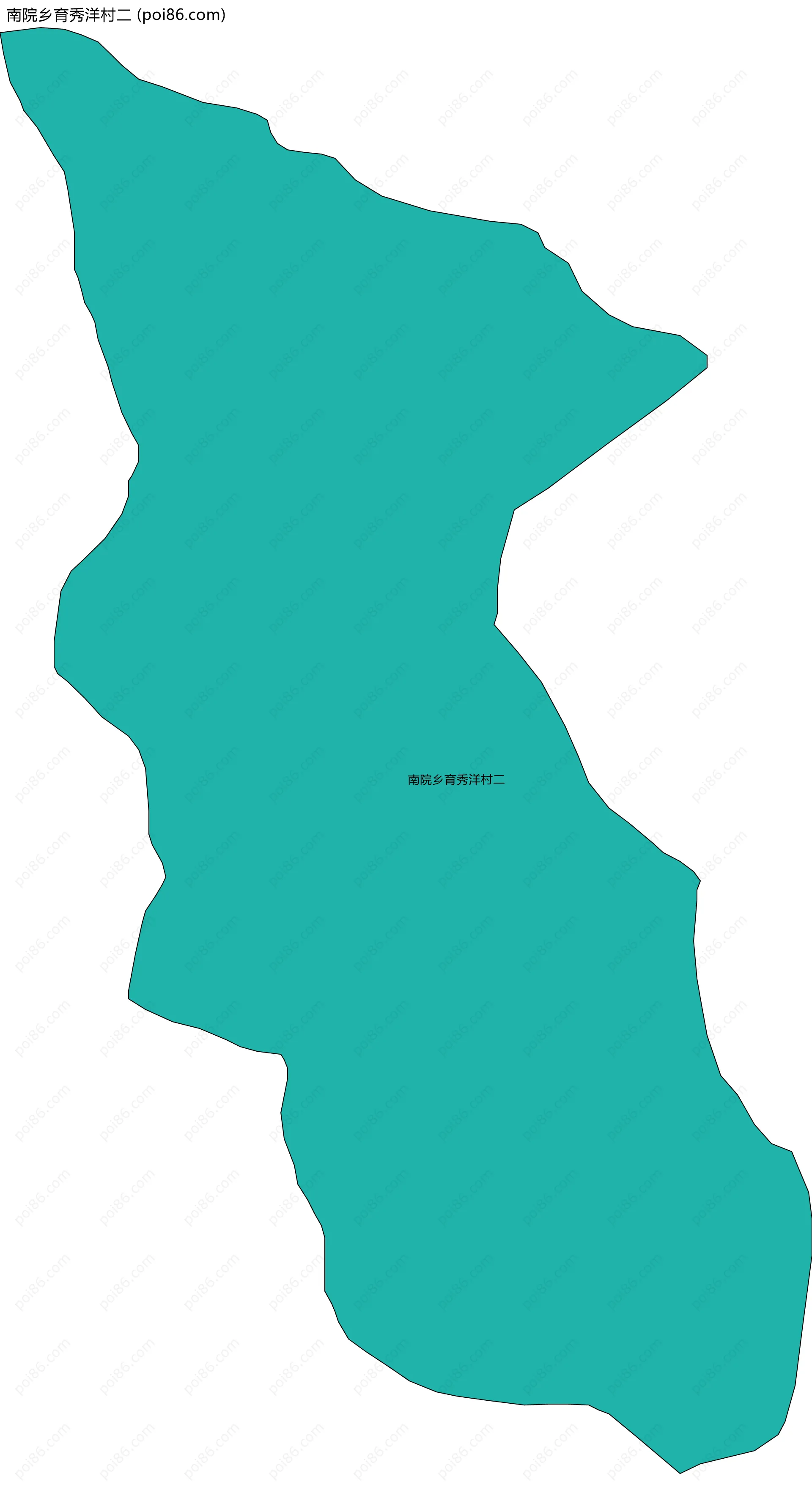 南院乡育秀洋村二边界地图