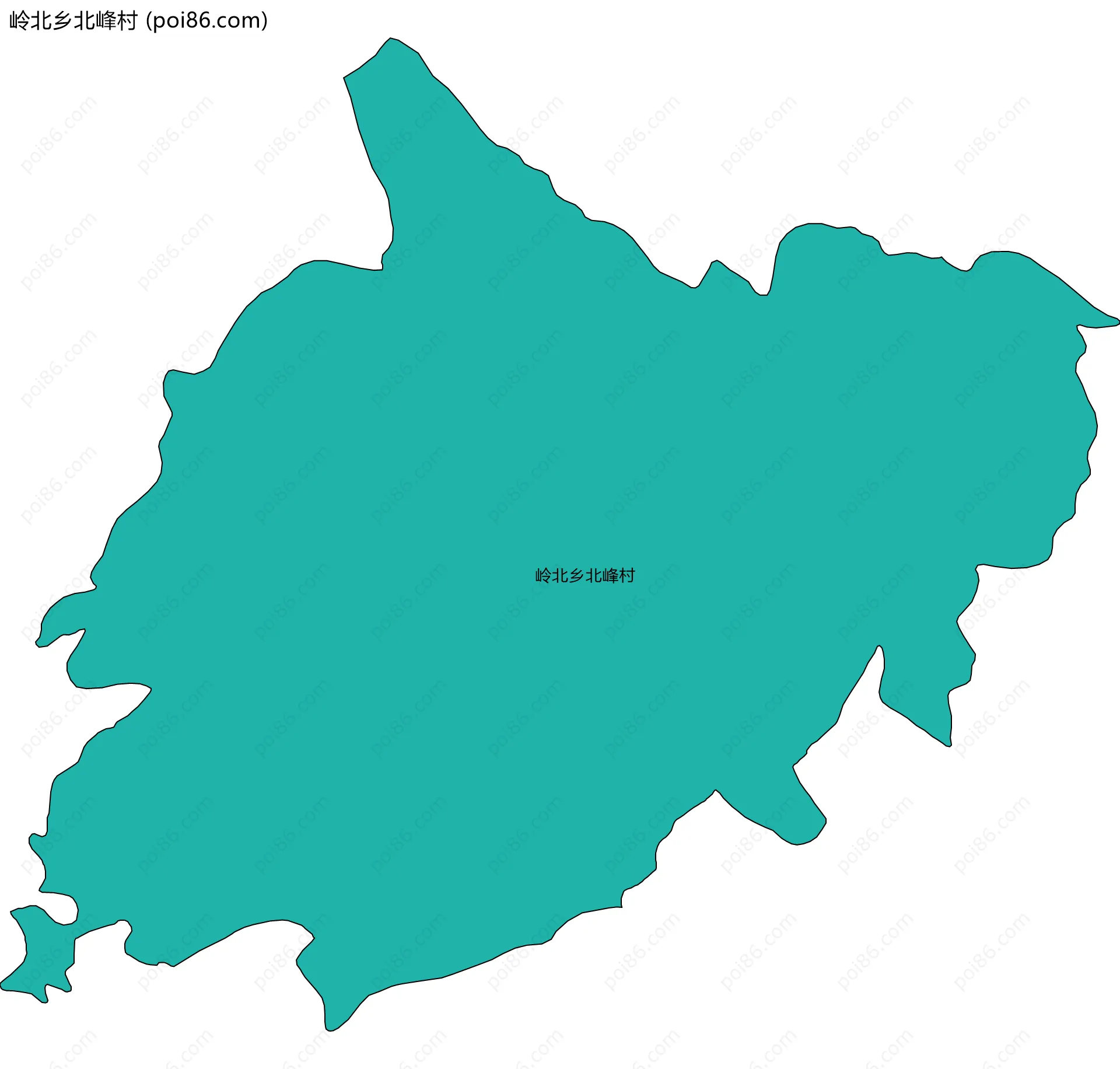 岭北乡北峰村边界地图