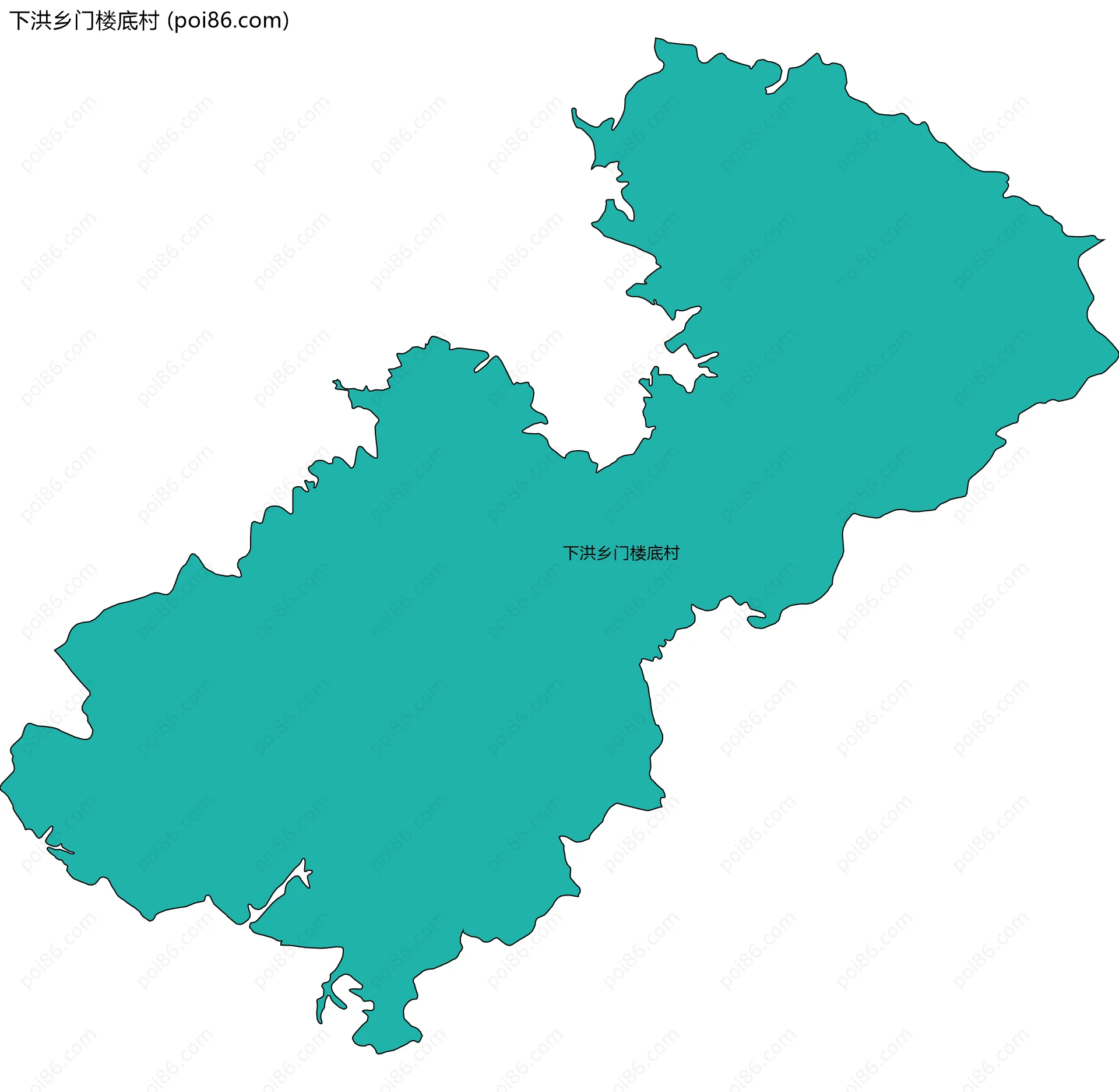 下洪乡门楼底村边界地图
