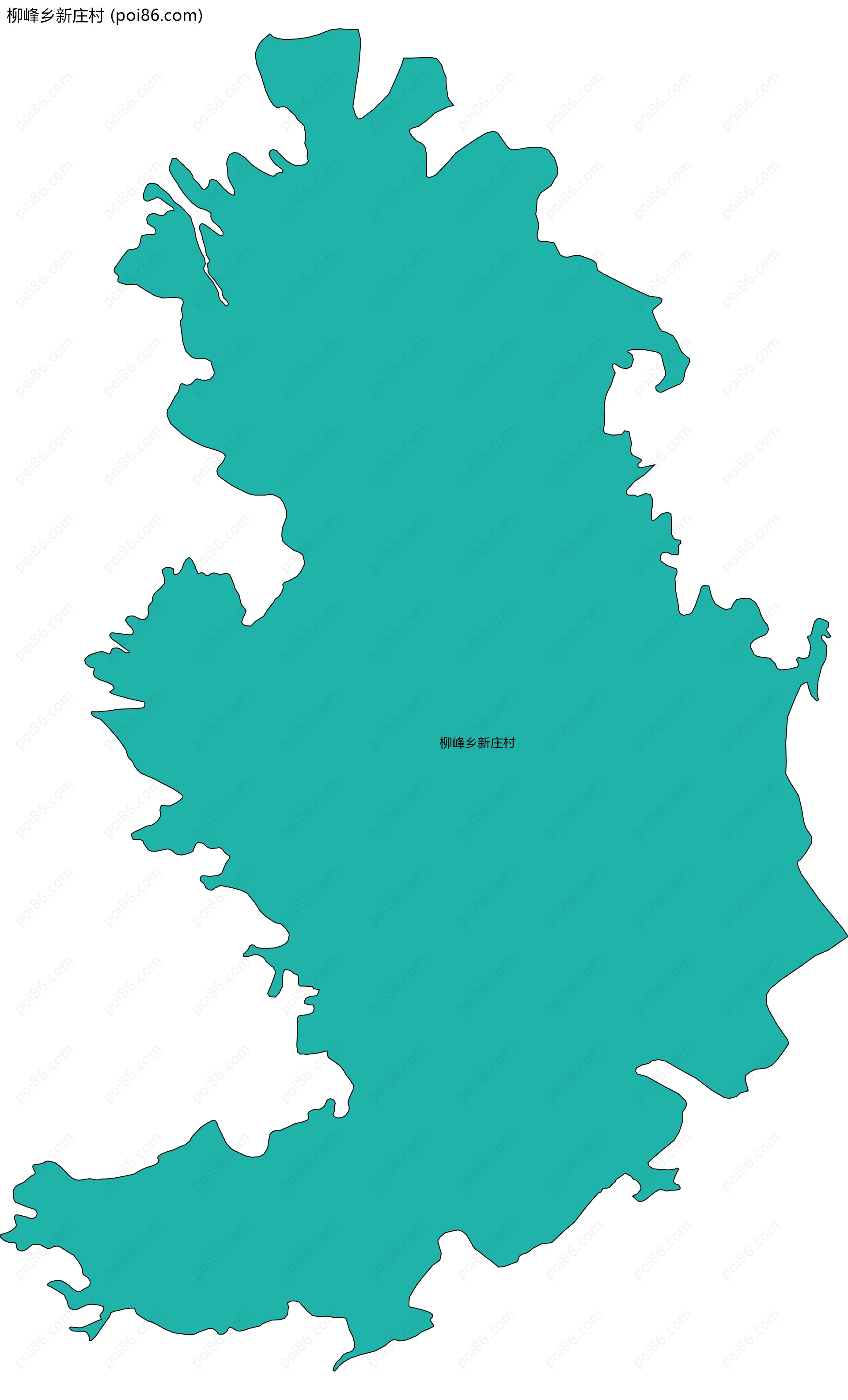 柳峰乡新庄村边界地图