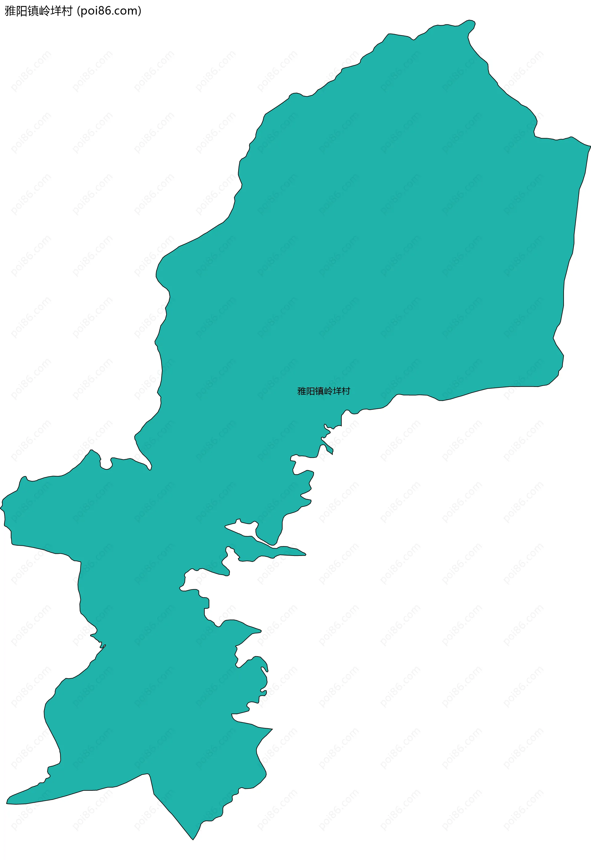 雅阳镇岭垟村边界地图