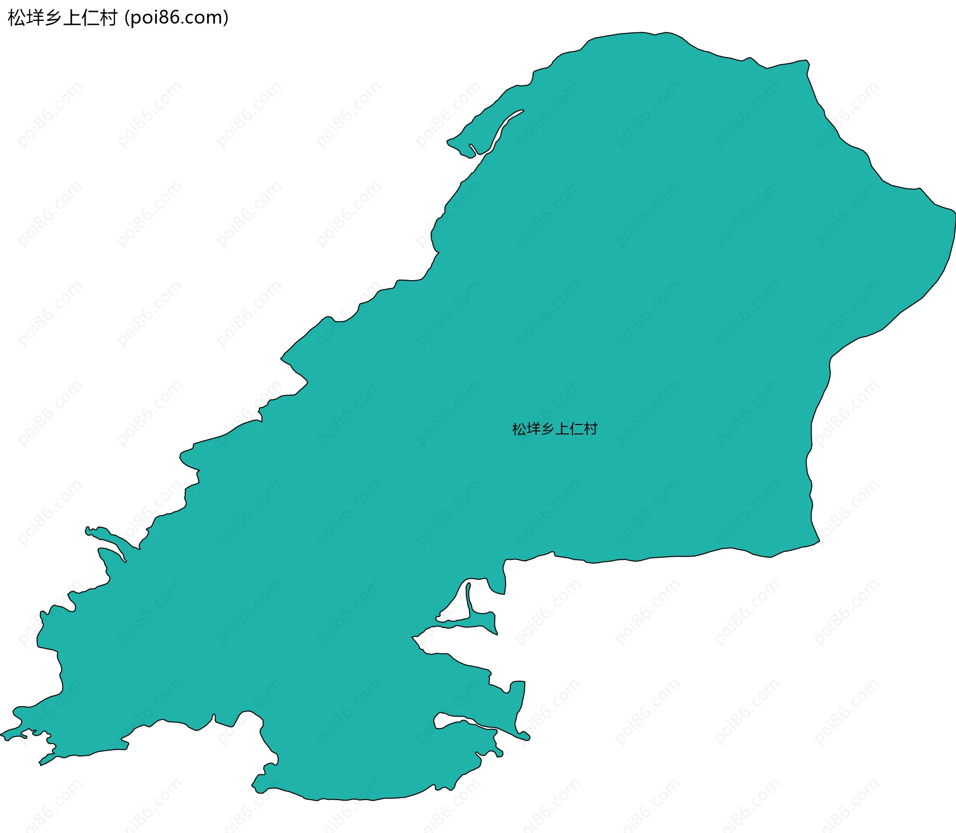 松垟乡上仁村边界地图