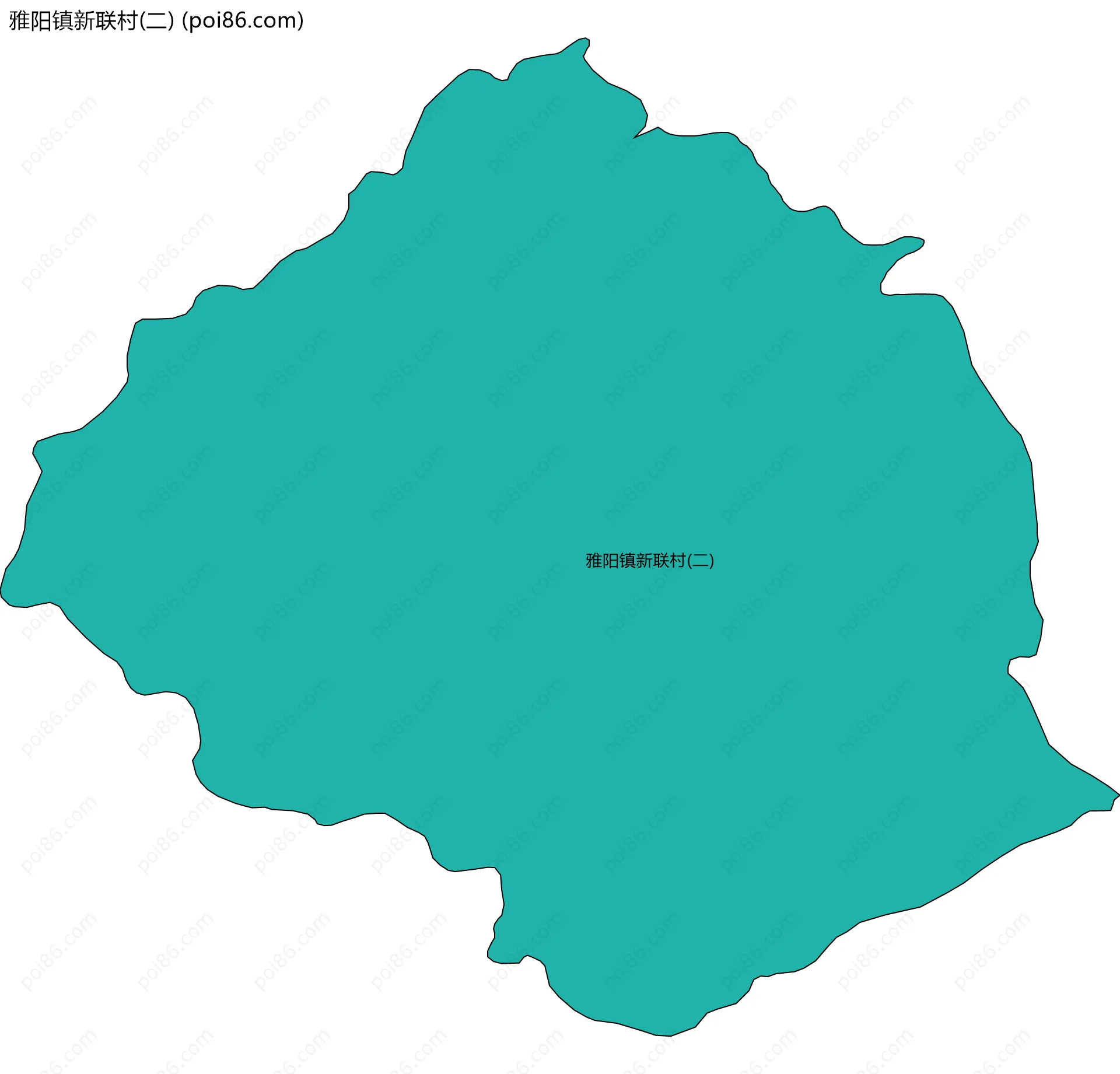 雅阳镇新联村(二)边界地图