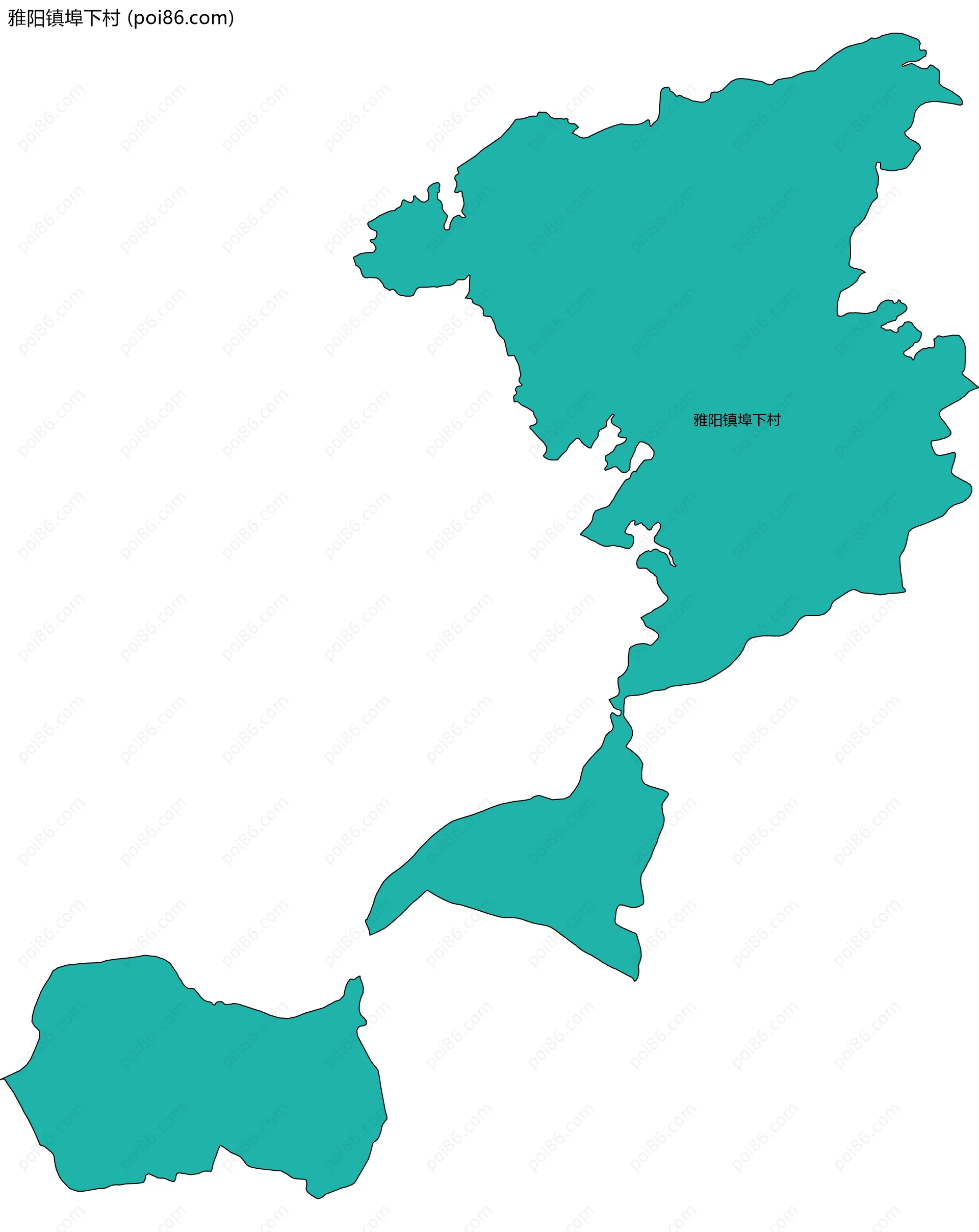 雅阳镇埠下村边界地图