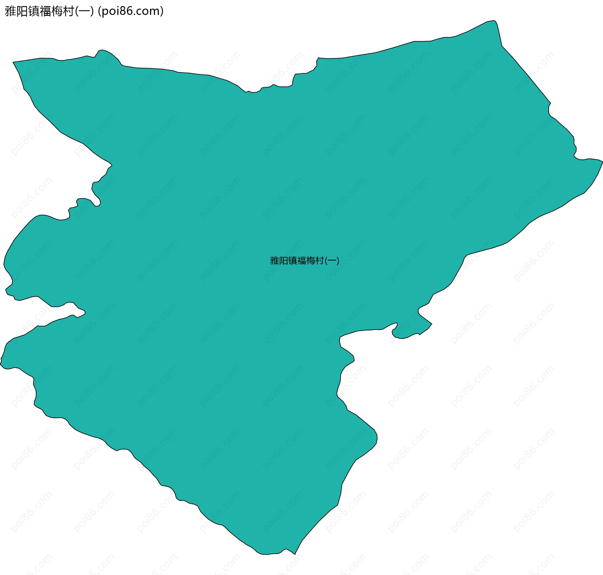 雅阳镇福梅村(一)边界地图