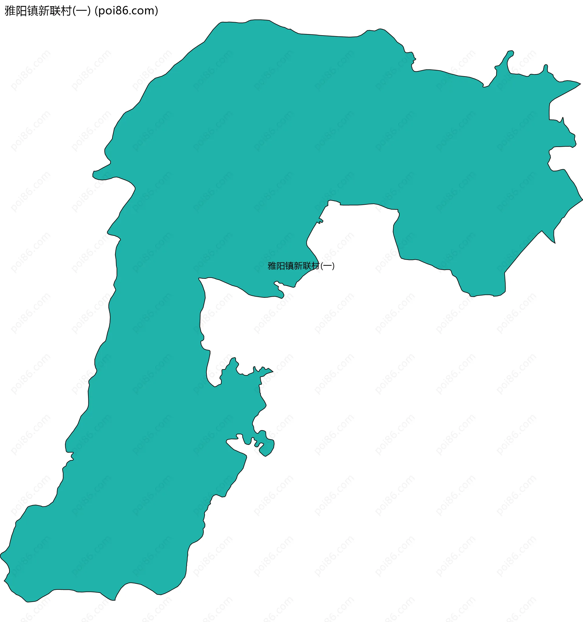雅阳镇新联村(一)边界地图