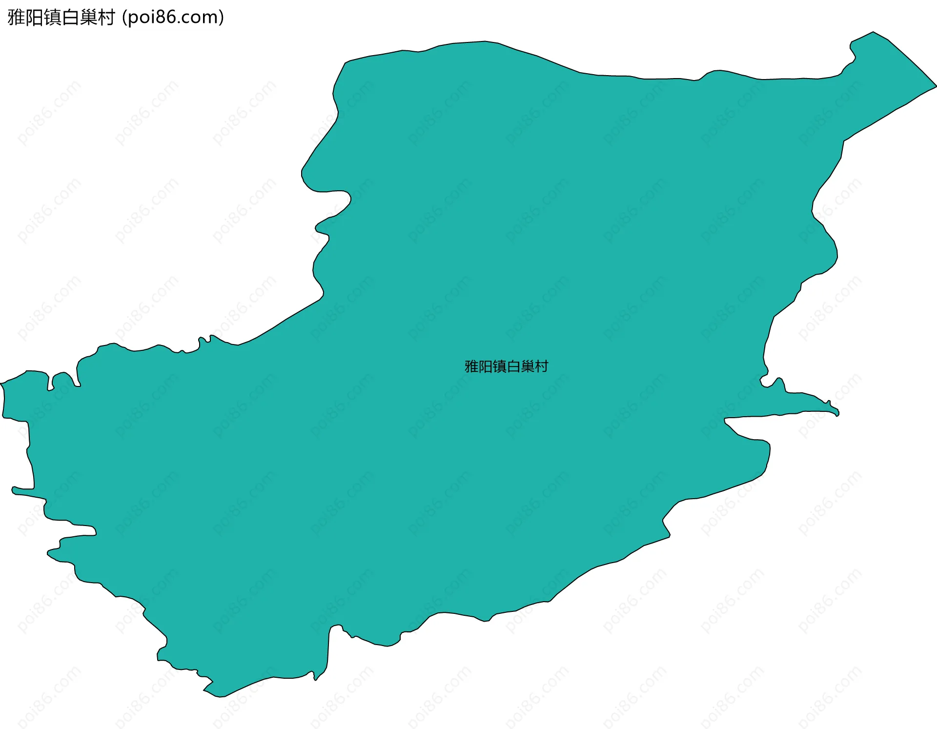 雅阳镇白巢村边界地图
