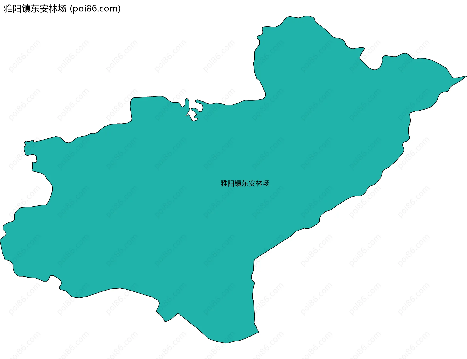 雅阳镇东安林场边界地图