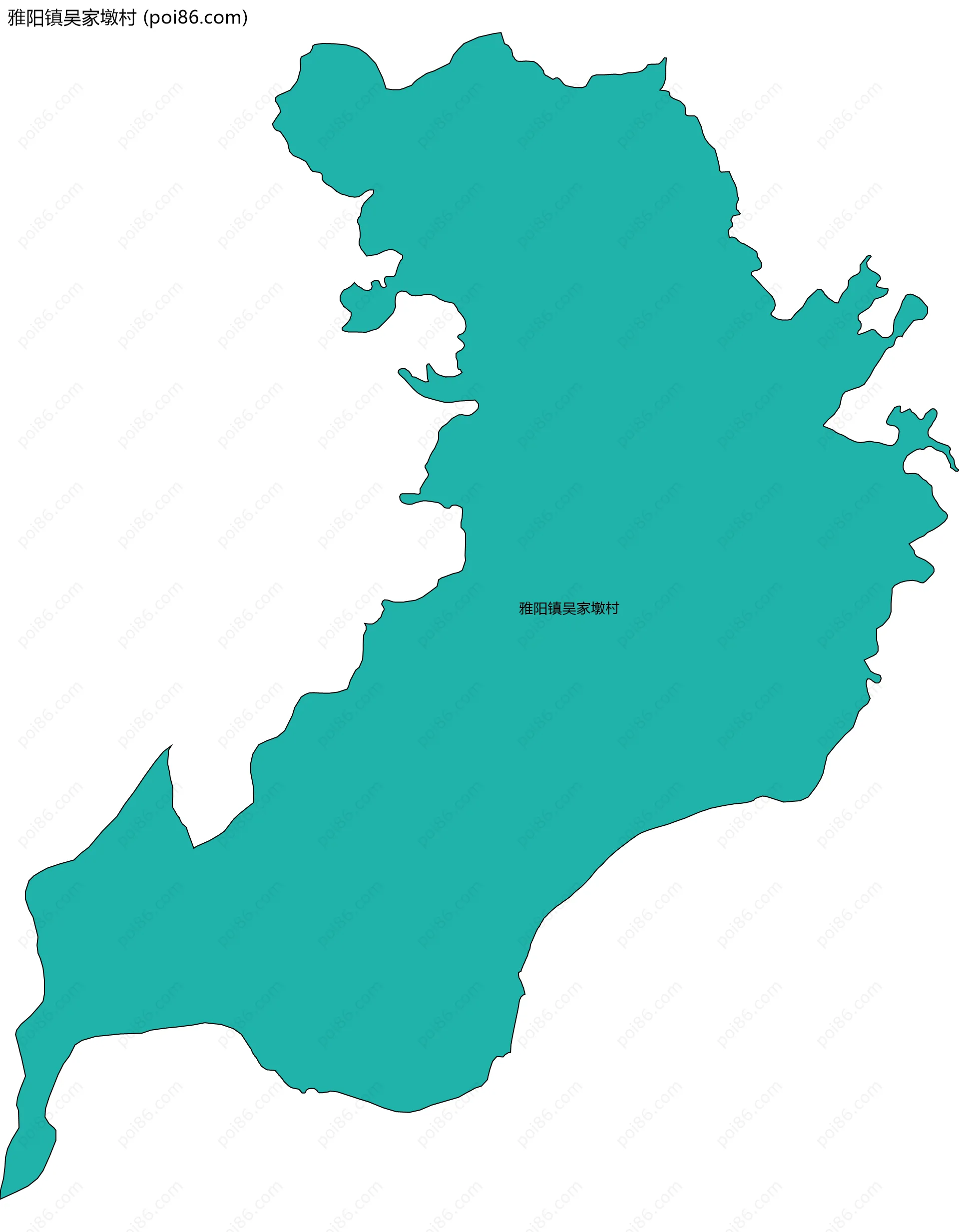 雅阳镇吴家墩村边界地图