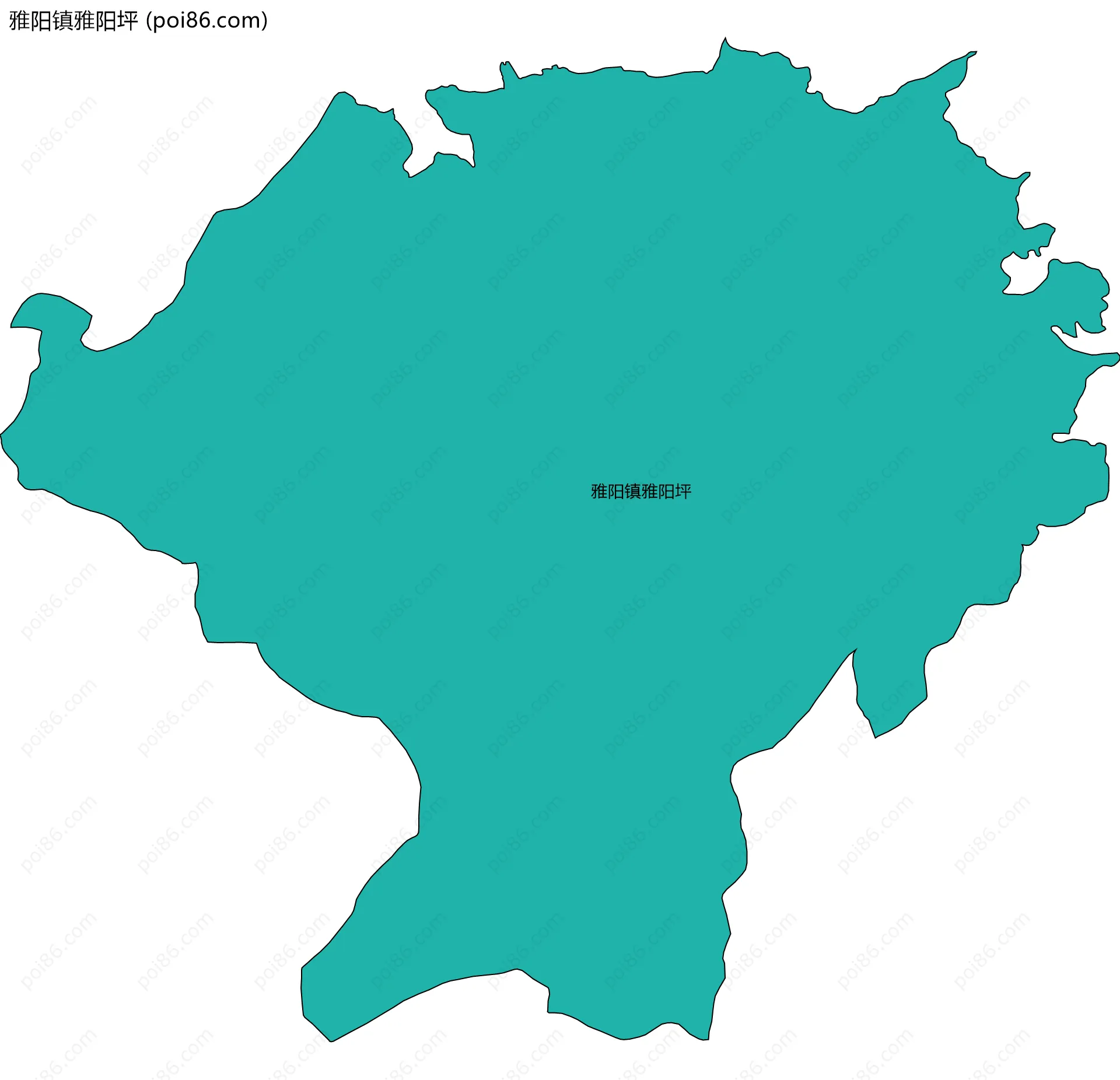 雅阳镇雅阳坪边界地图