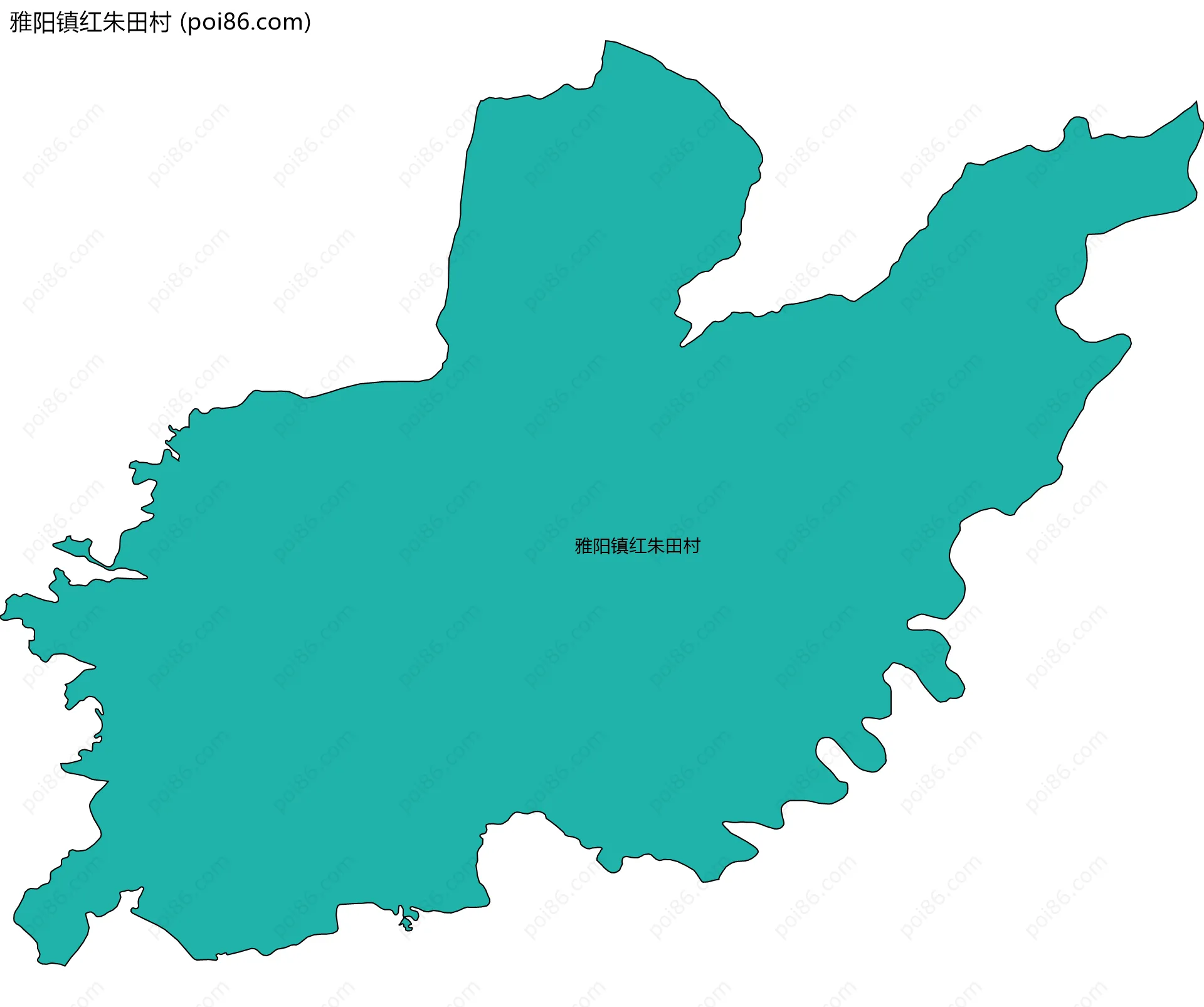 雅阳镇红朱田村边界地图