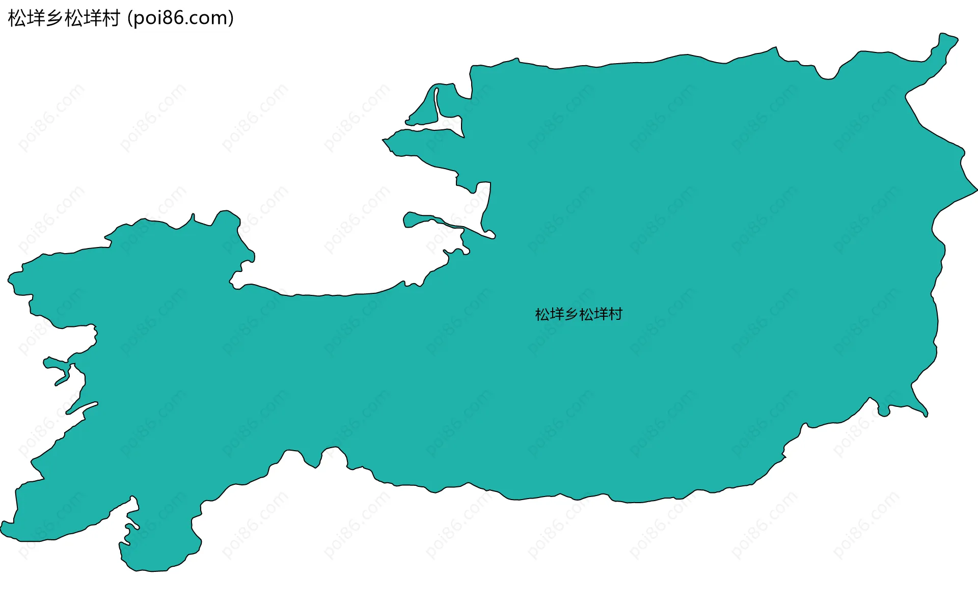 松垟乡松垟村边界地图