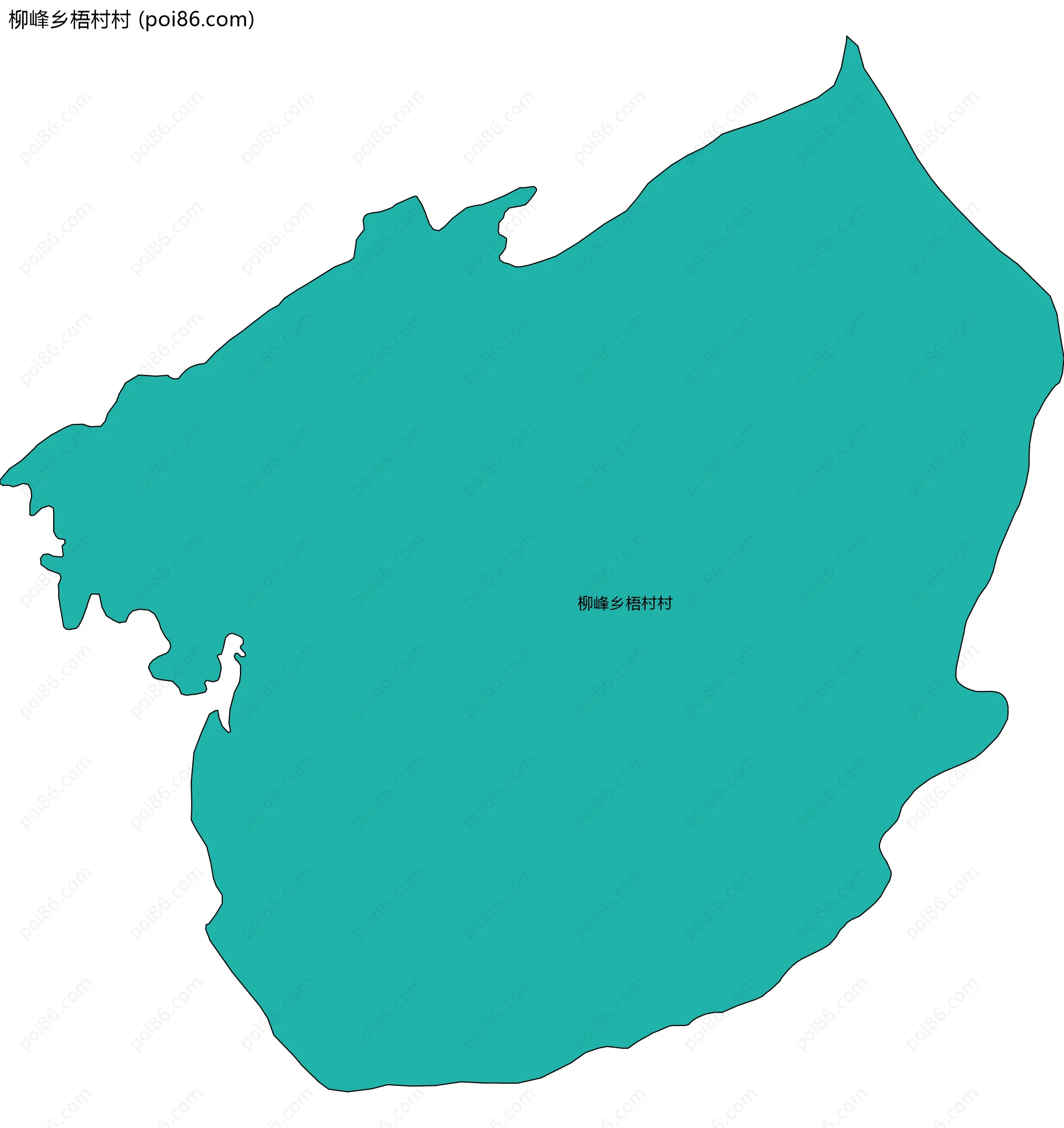 柳峰乡梧村村边界地图