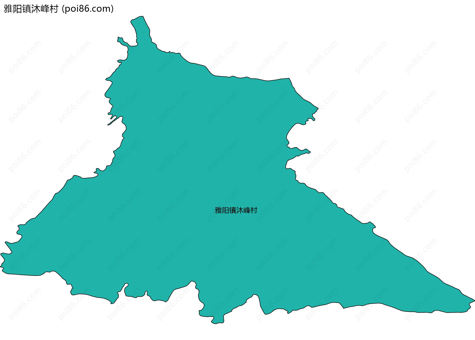 雅阳镇沐峰村边界地图