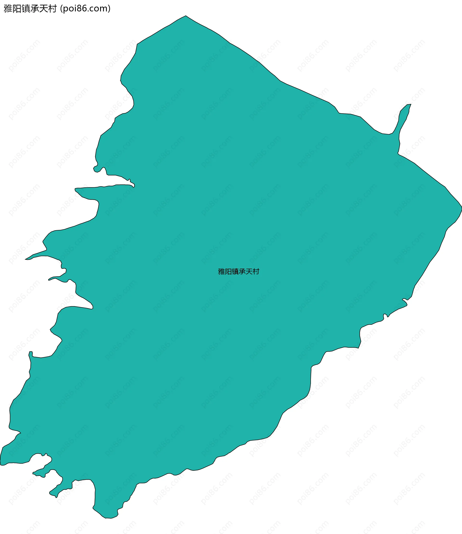 雅阳镇承天村边界地图