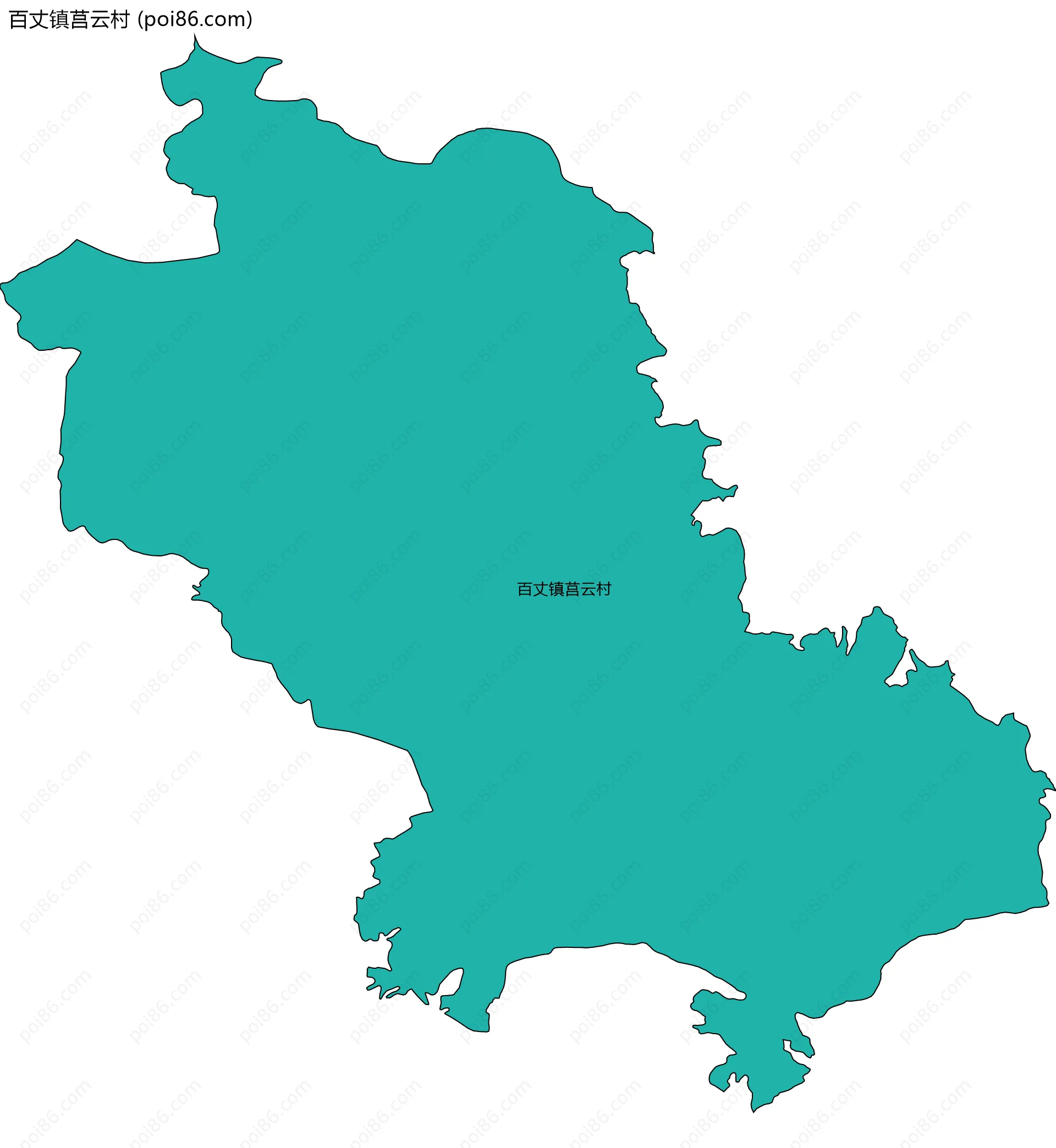 百丈镇莒云村边界地图