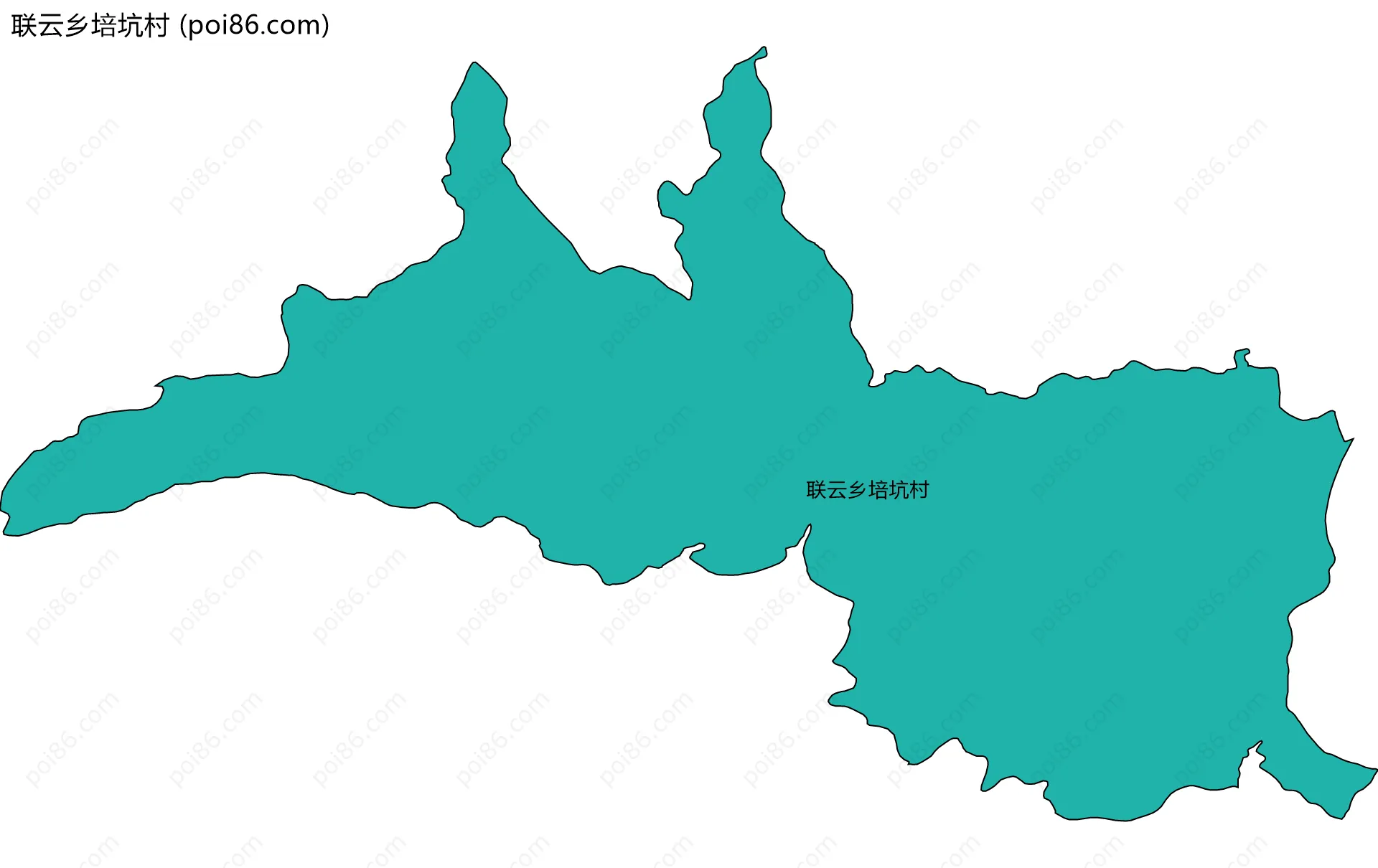 联云乡培坑村边界地图