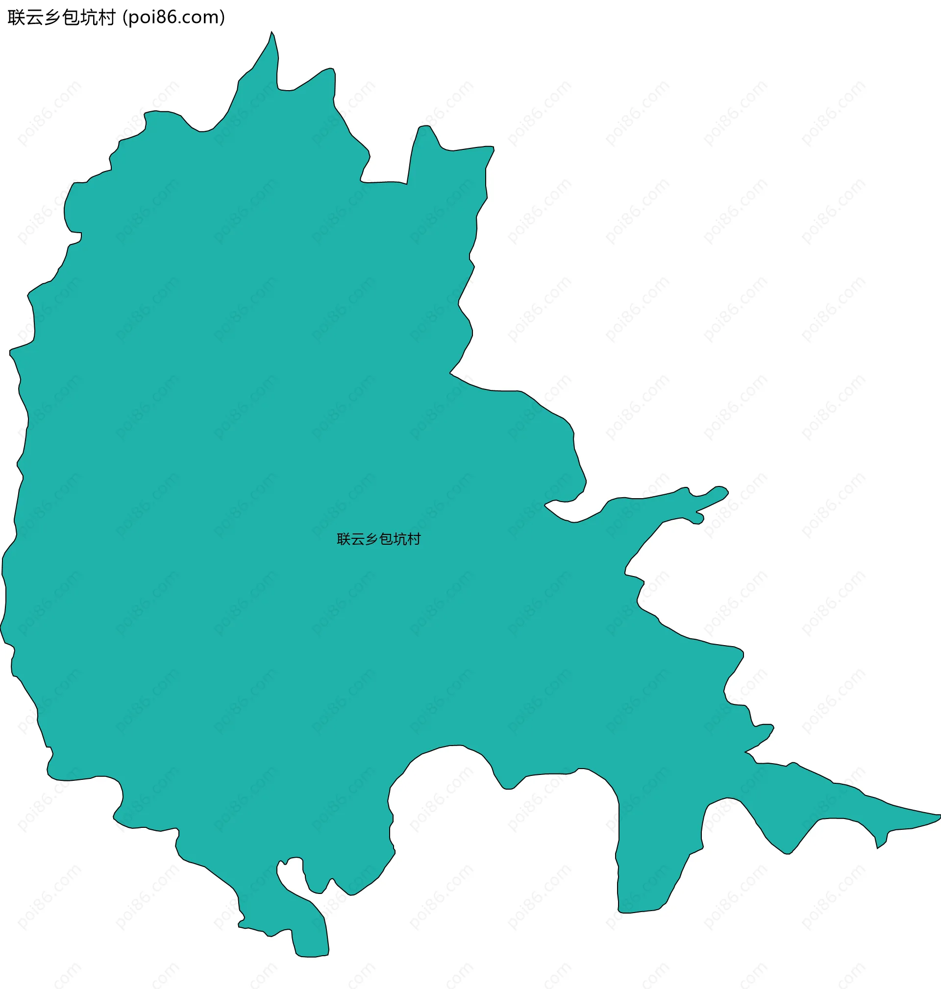 联云乡包坑村边界地图