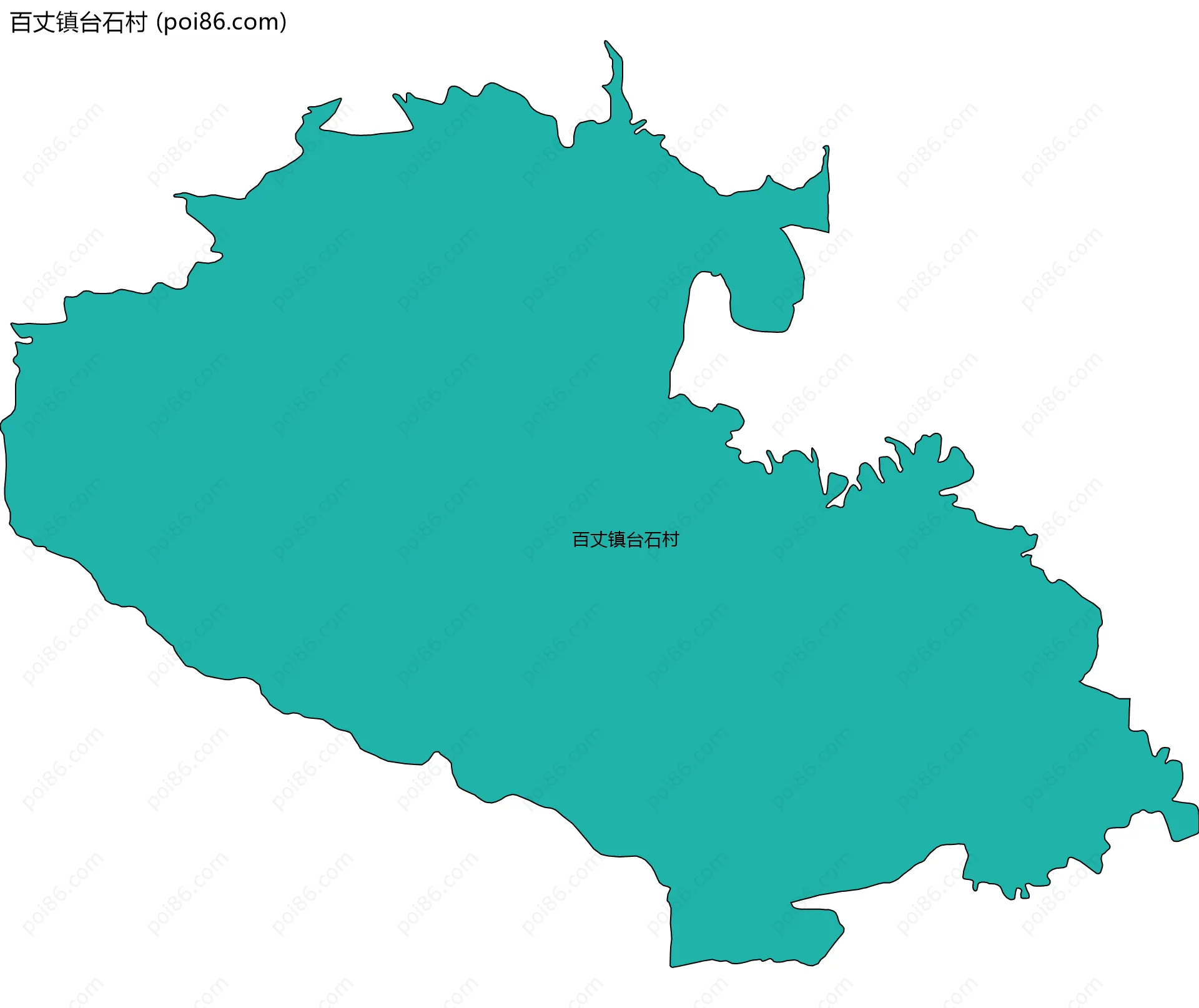 百丈镇台石村边界地图