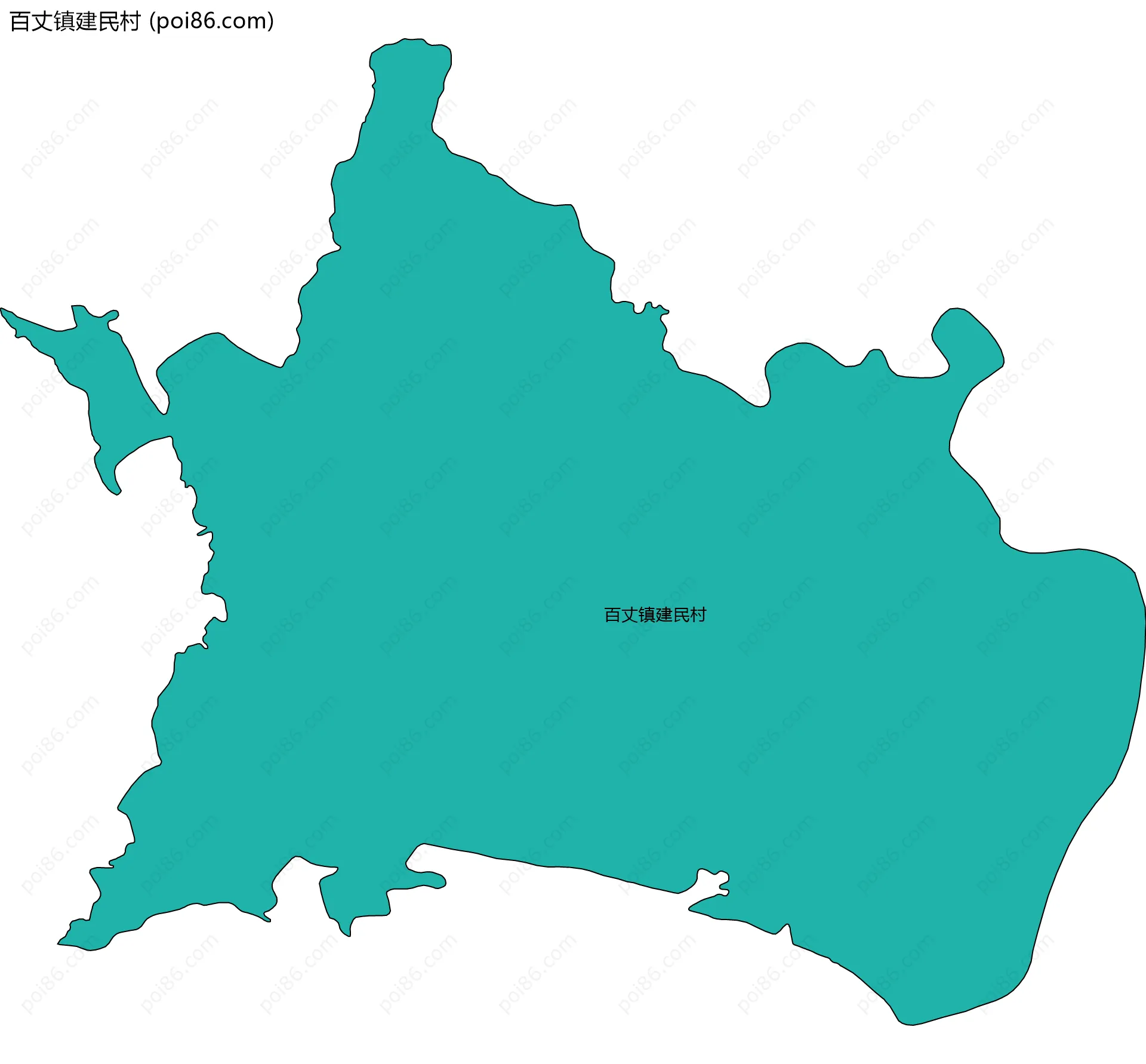 百丈镇建民村边界地图