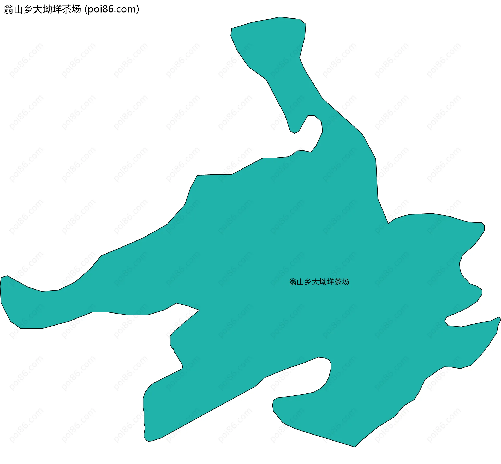 翁山乡大坳垟茶场边界地图