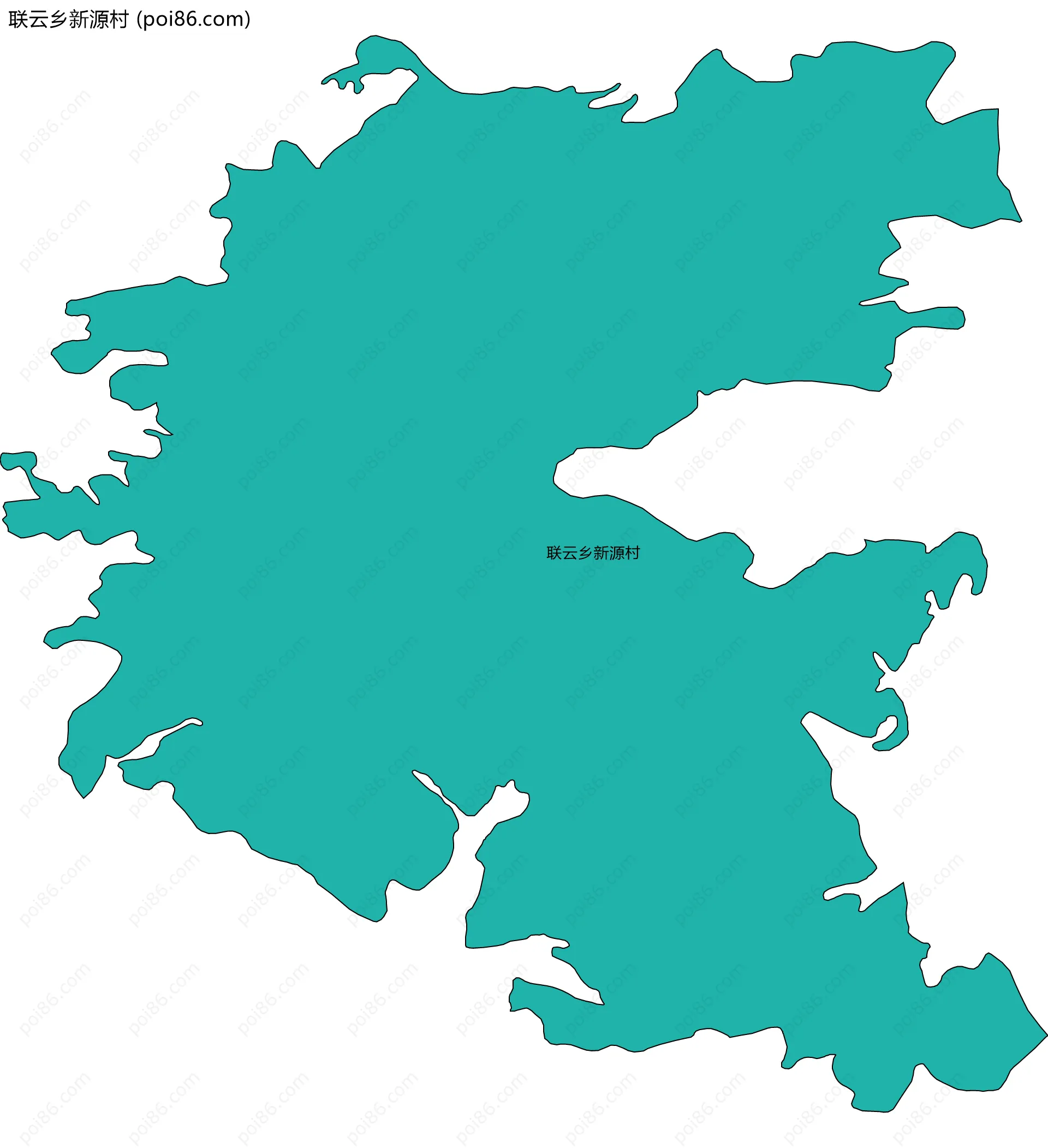 联云乡新源村边界地图
