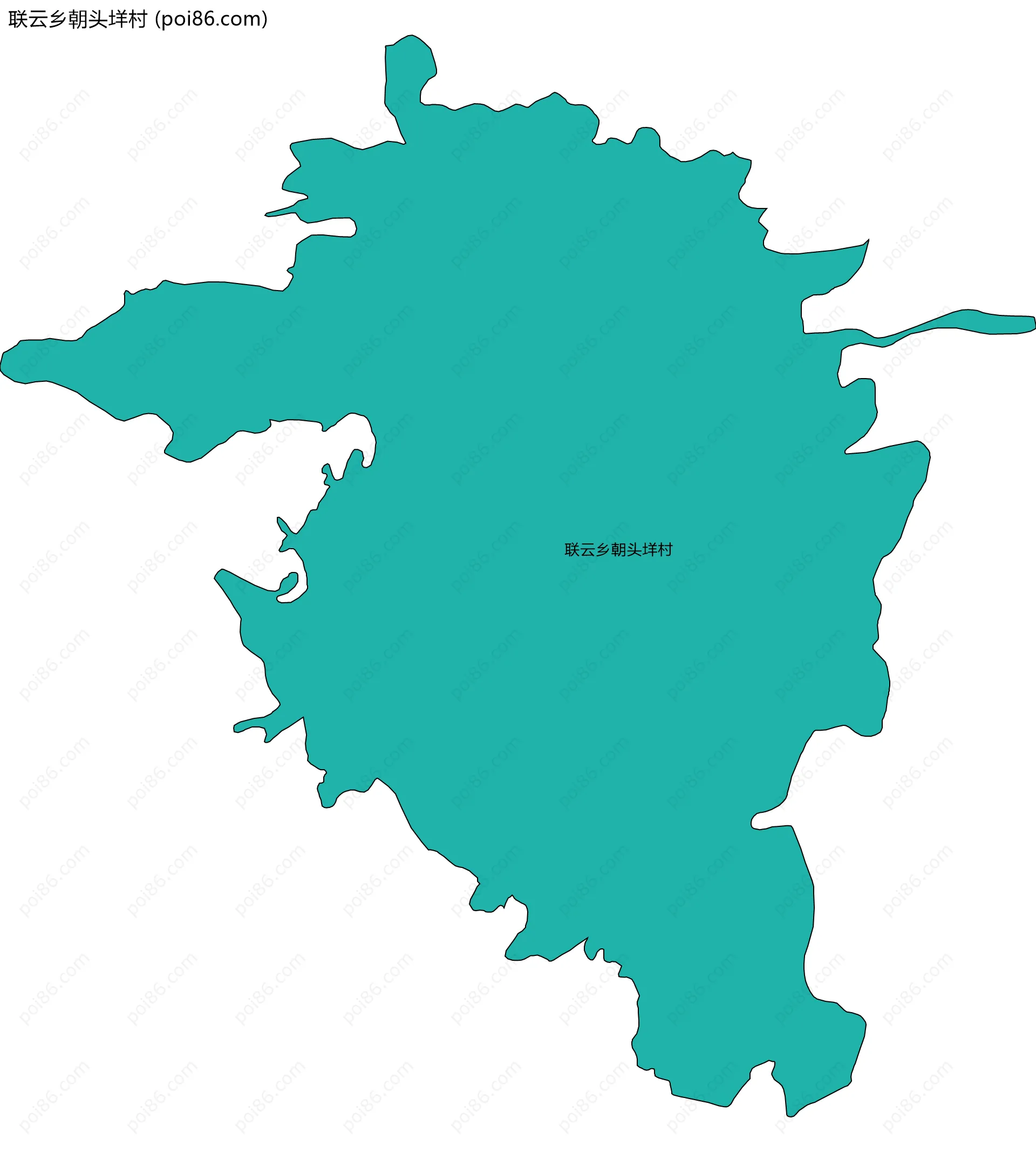 联云乡朝头垟村边界地图