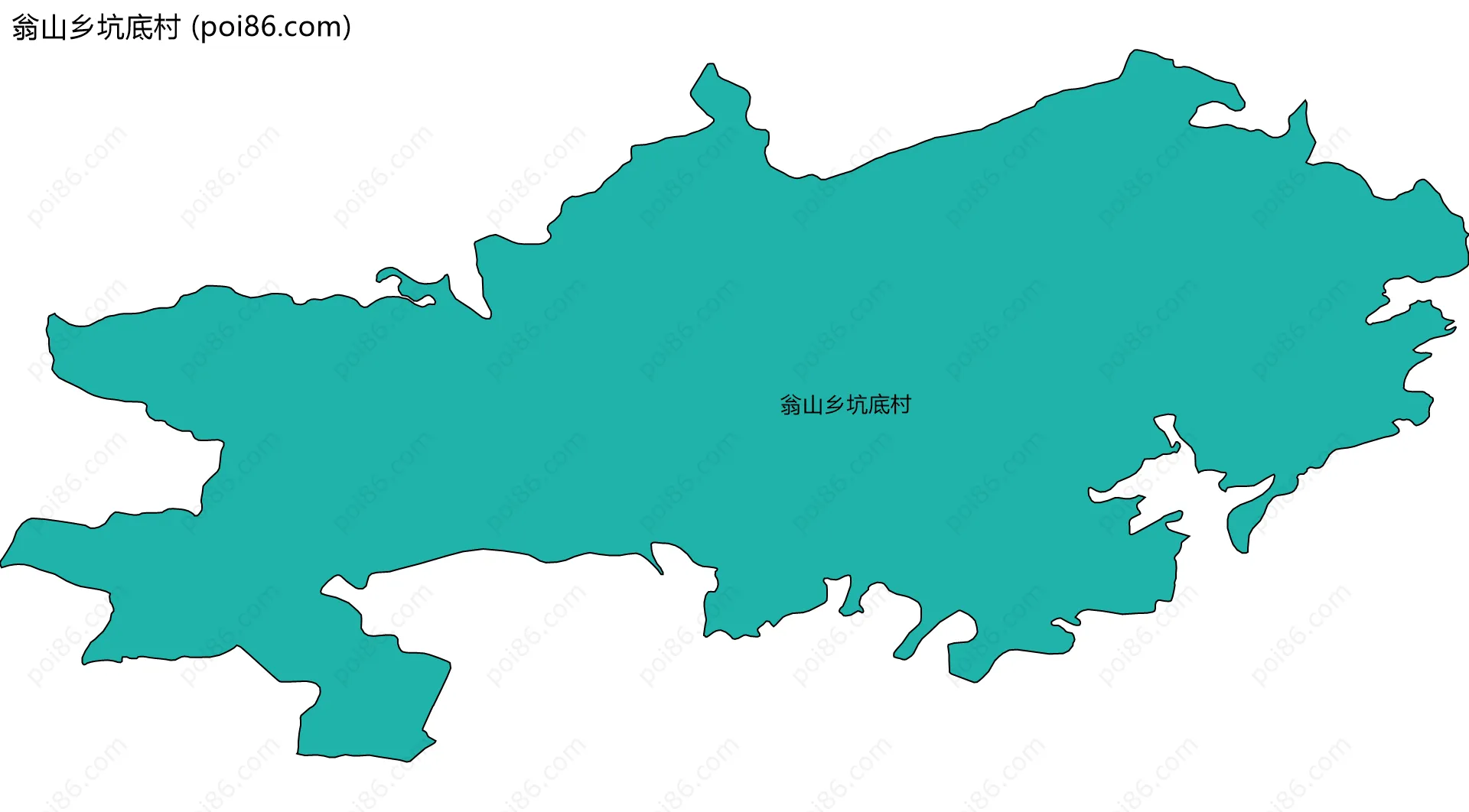 翁山乡坑底村边界地图