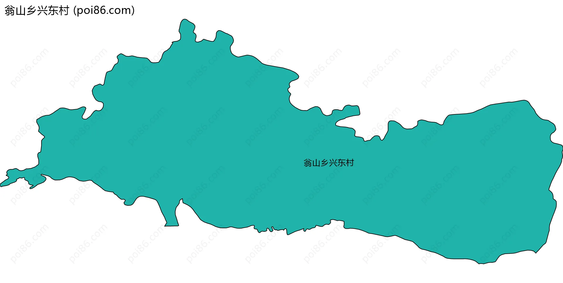 翁山乡兴东村边界地图