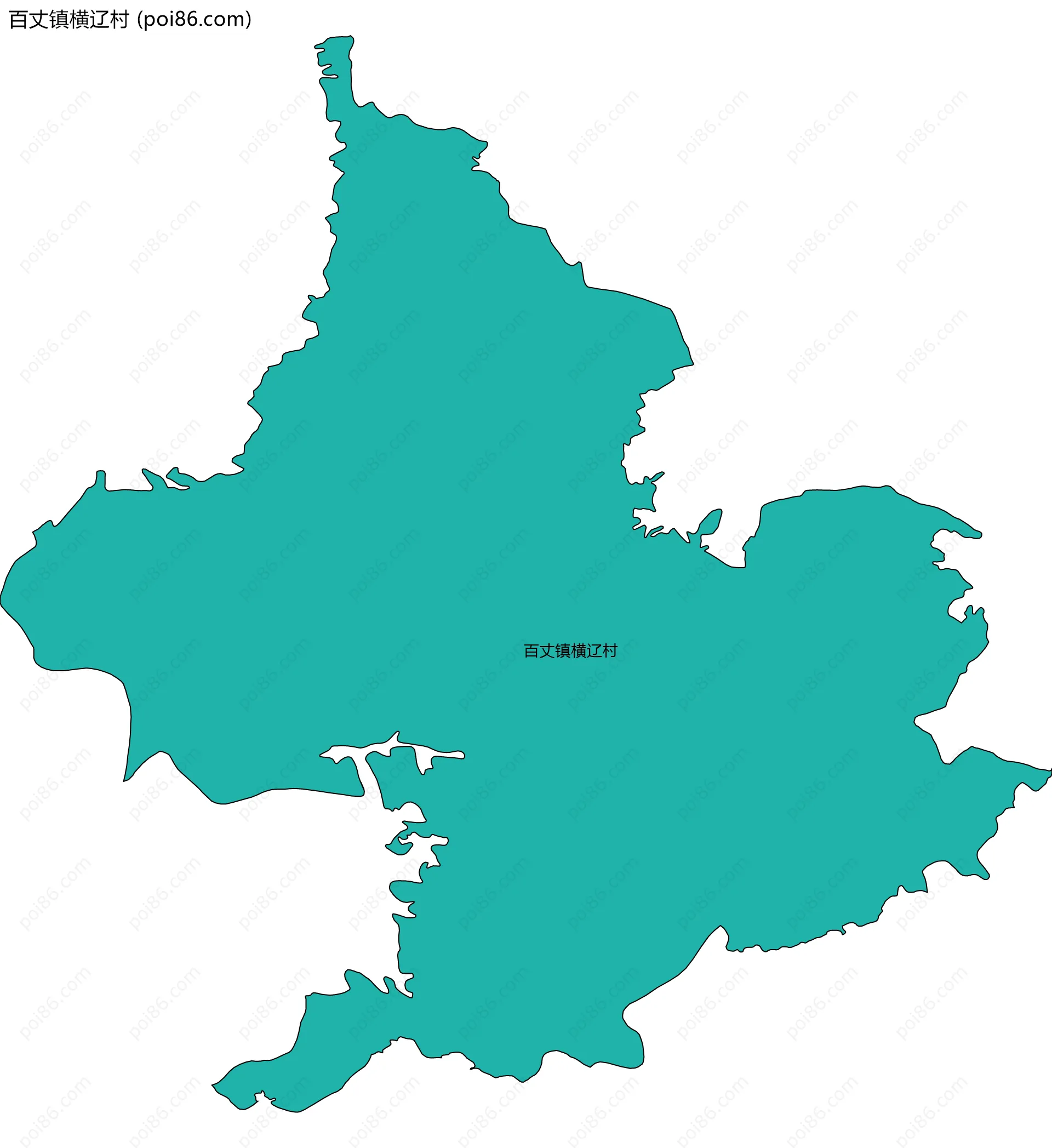 百丈镇横辽村边界地图