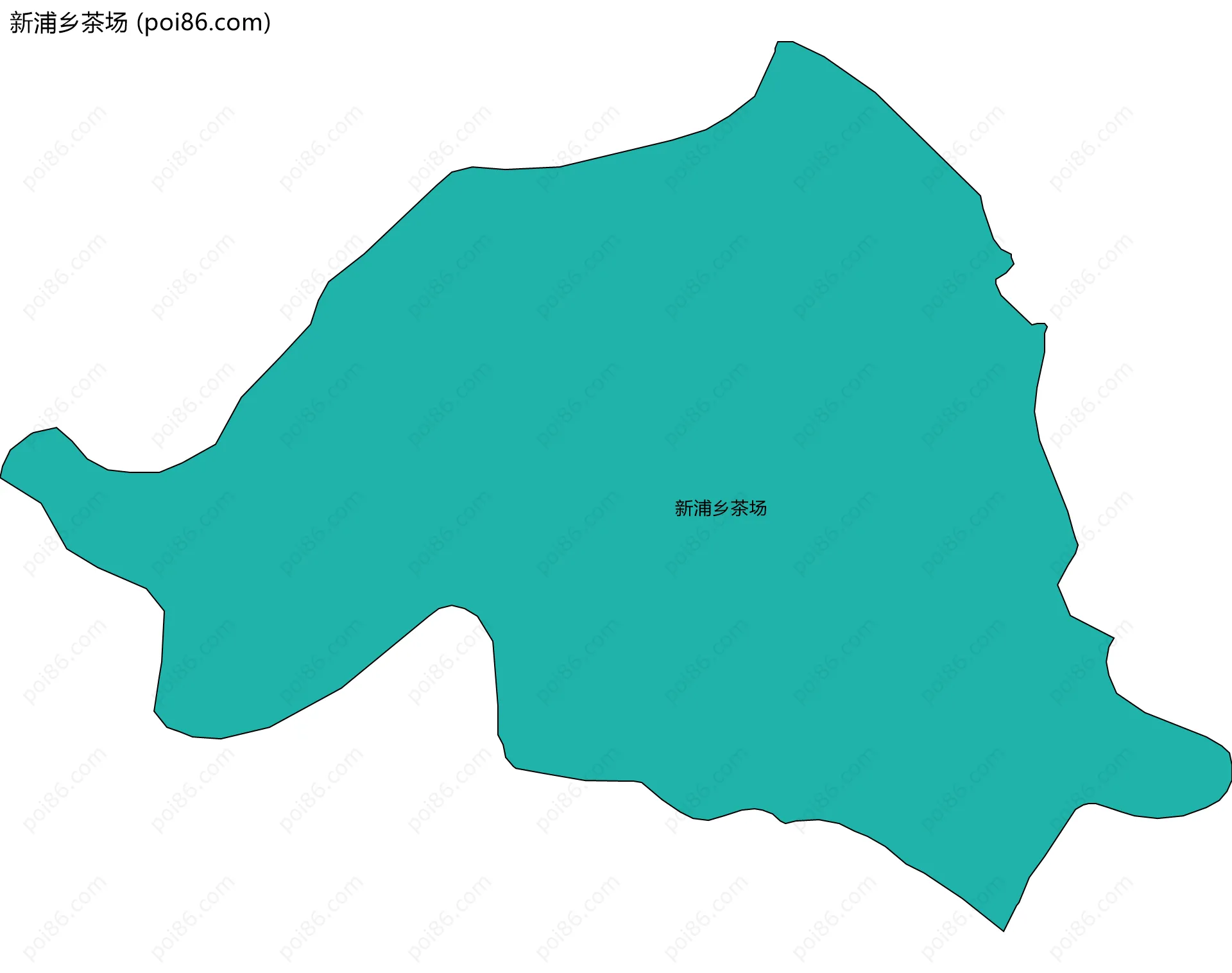 新浦乡茶场边界地图