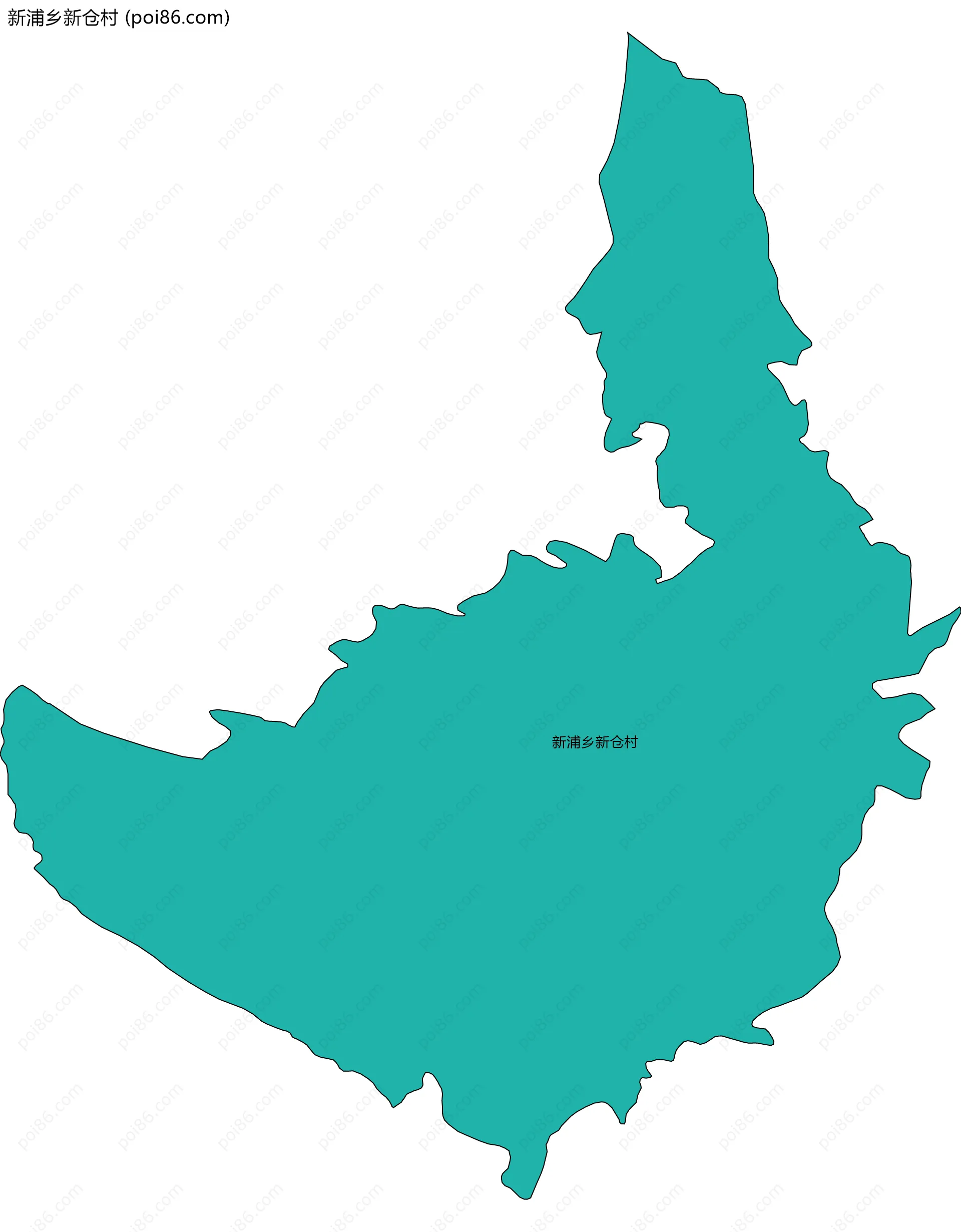 新浦乡新仓村边界地图