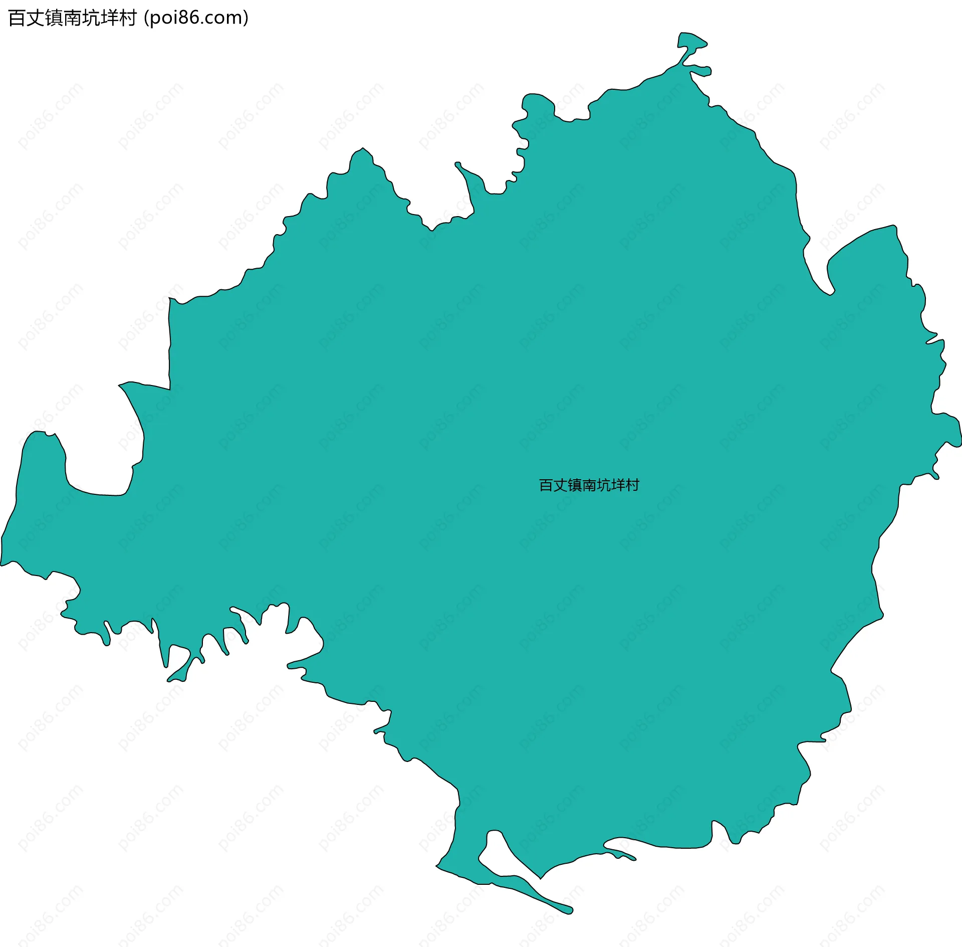 百丈镇南坑垟村边界地图