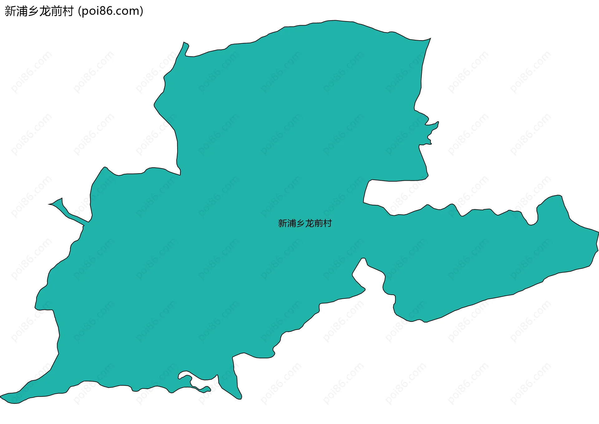 新浦乡龙前村边界地图