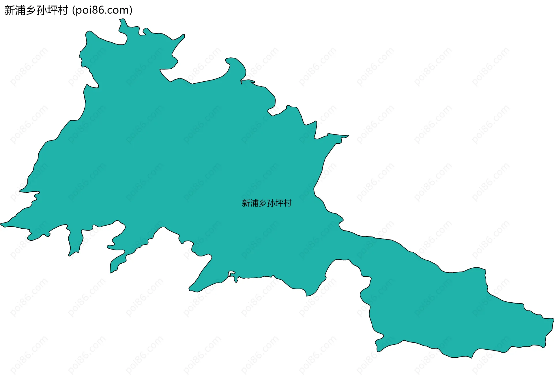 新浦乡孙坪村边界地图