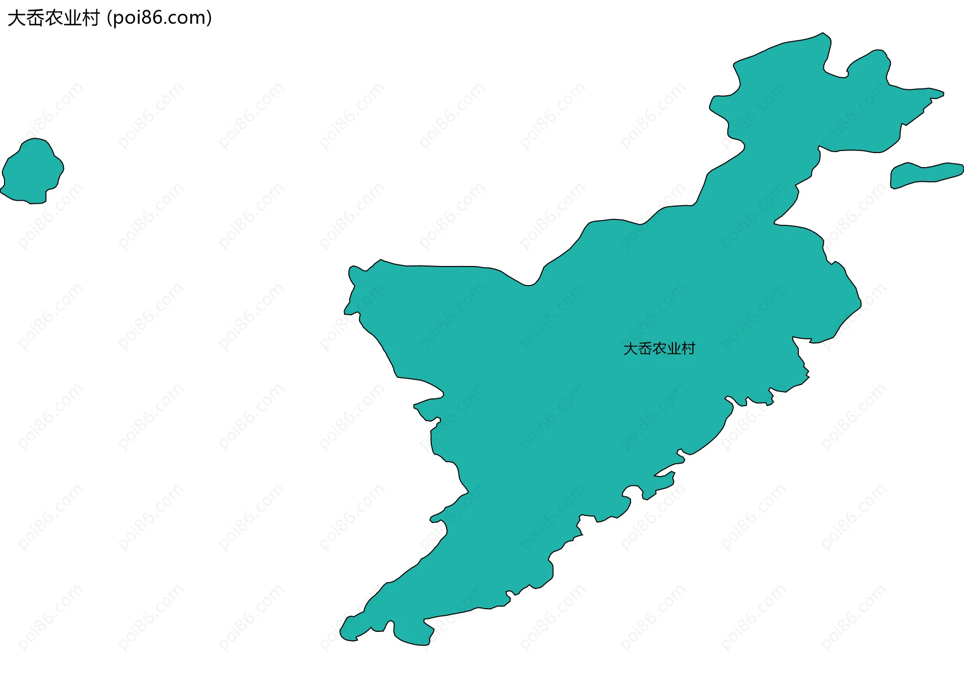 大岙农业村边界地图