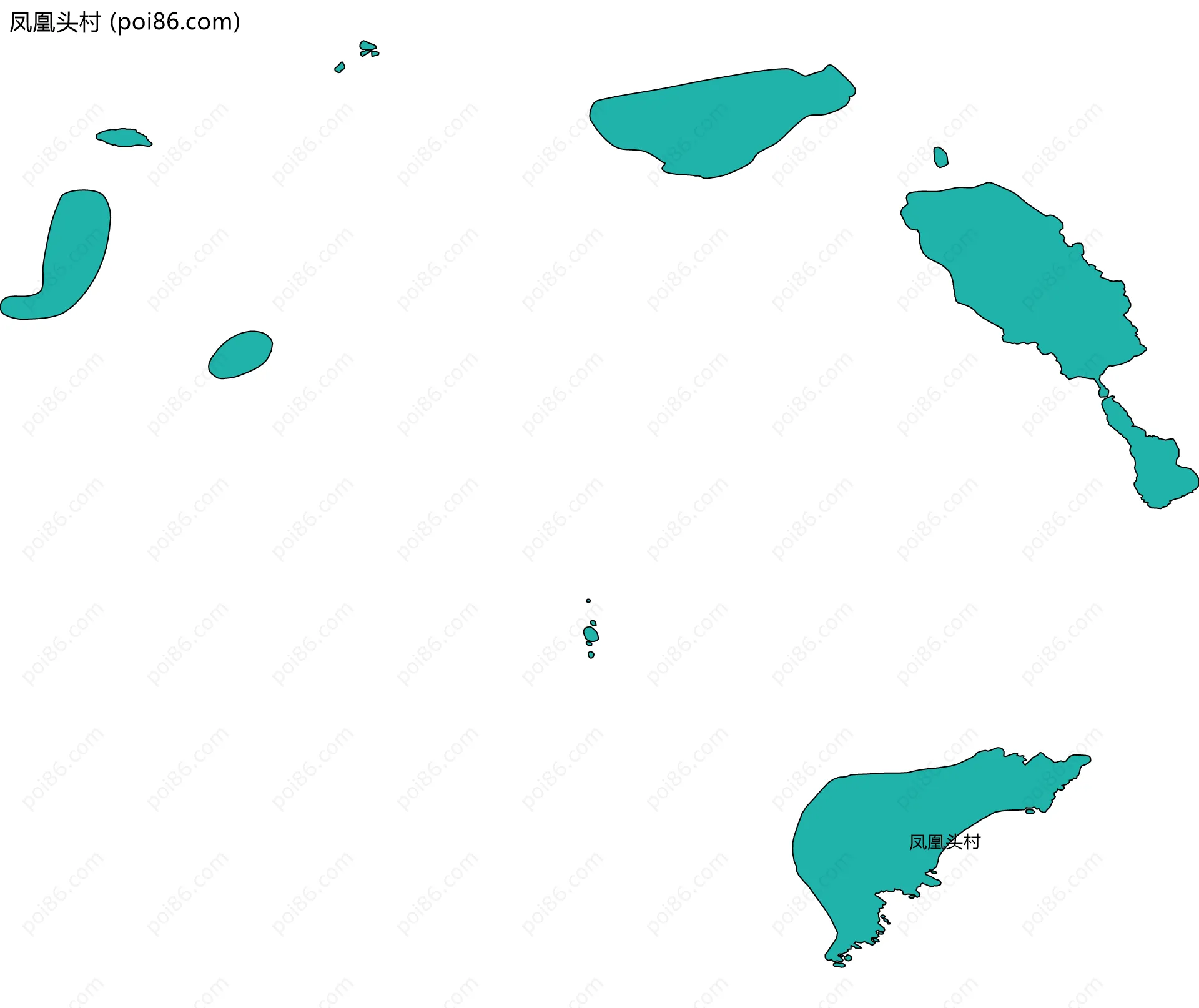 凤凰头村边界地图