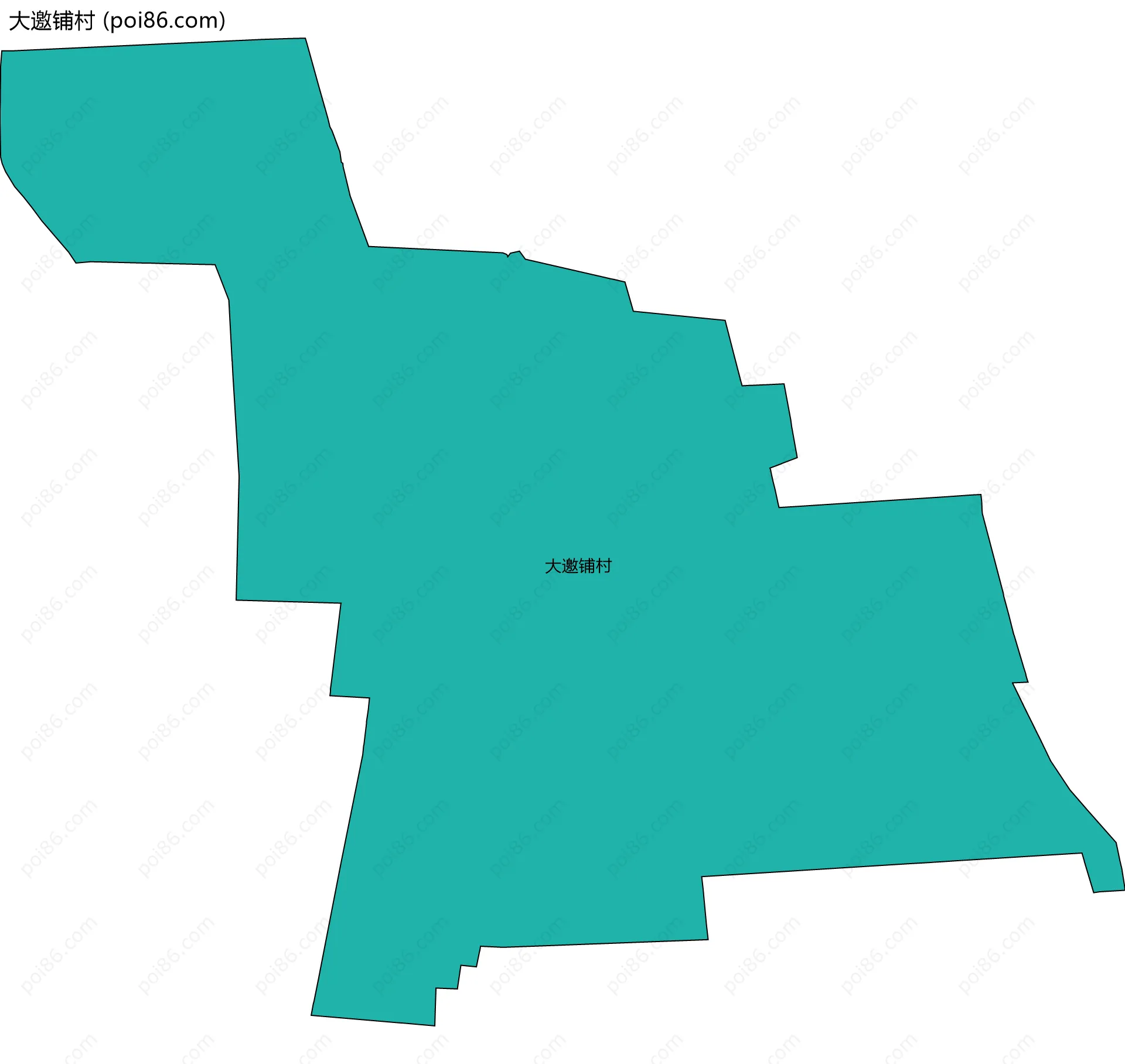 大邀铺村边界地图