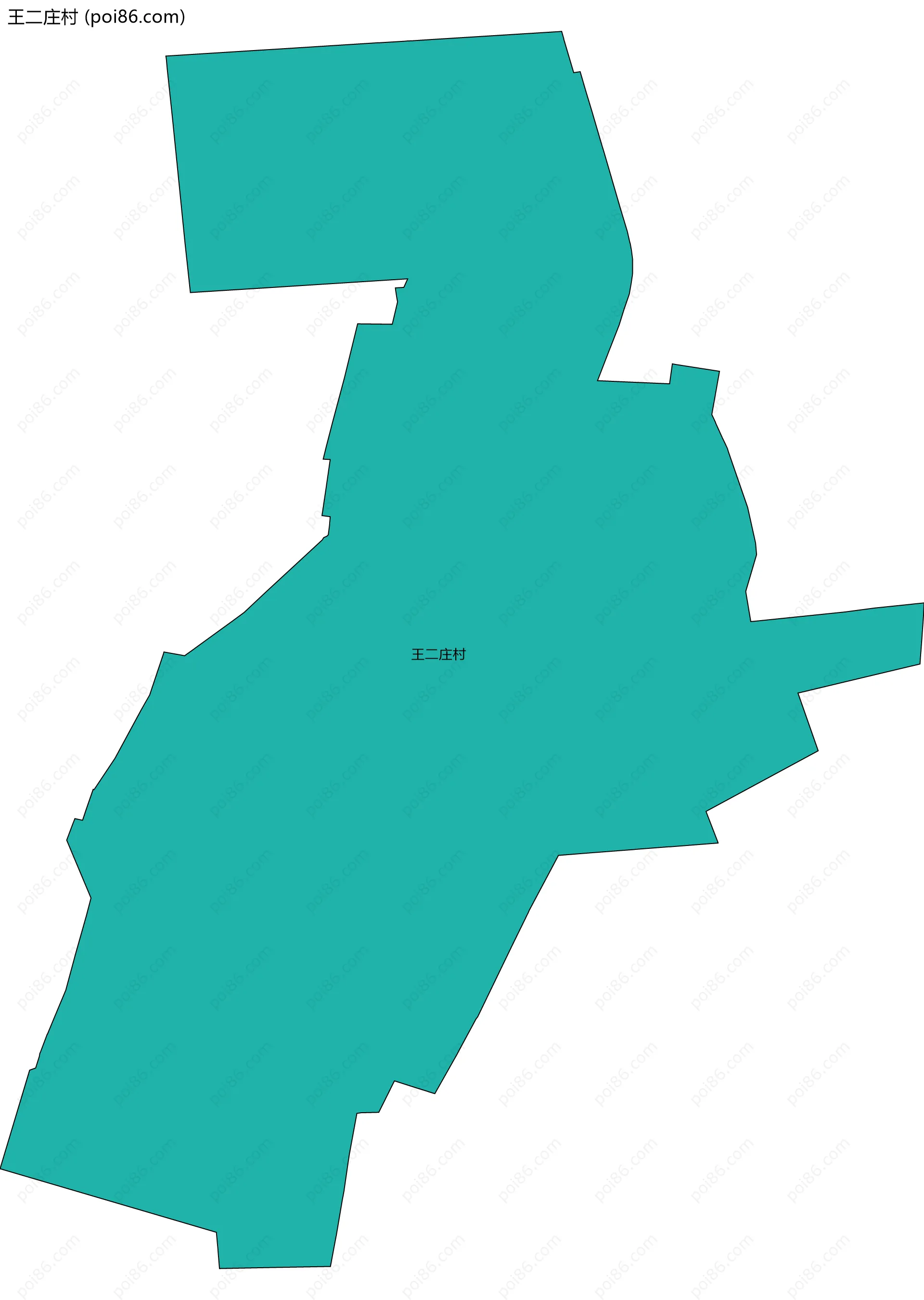 王二庄村边界地图