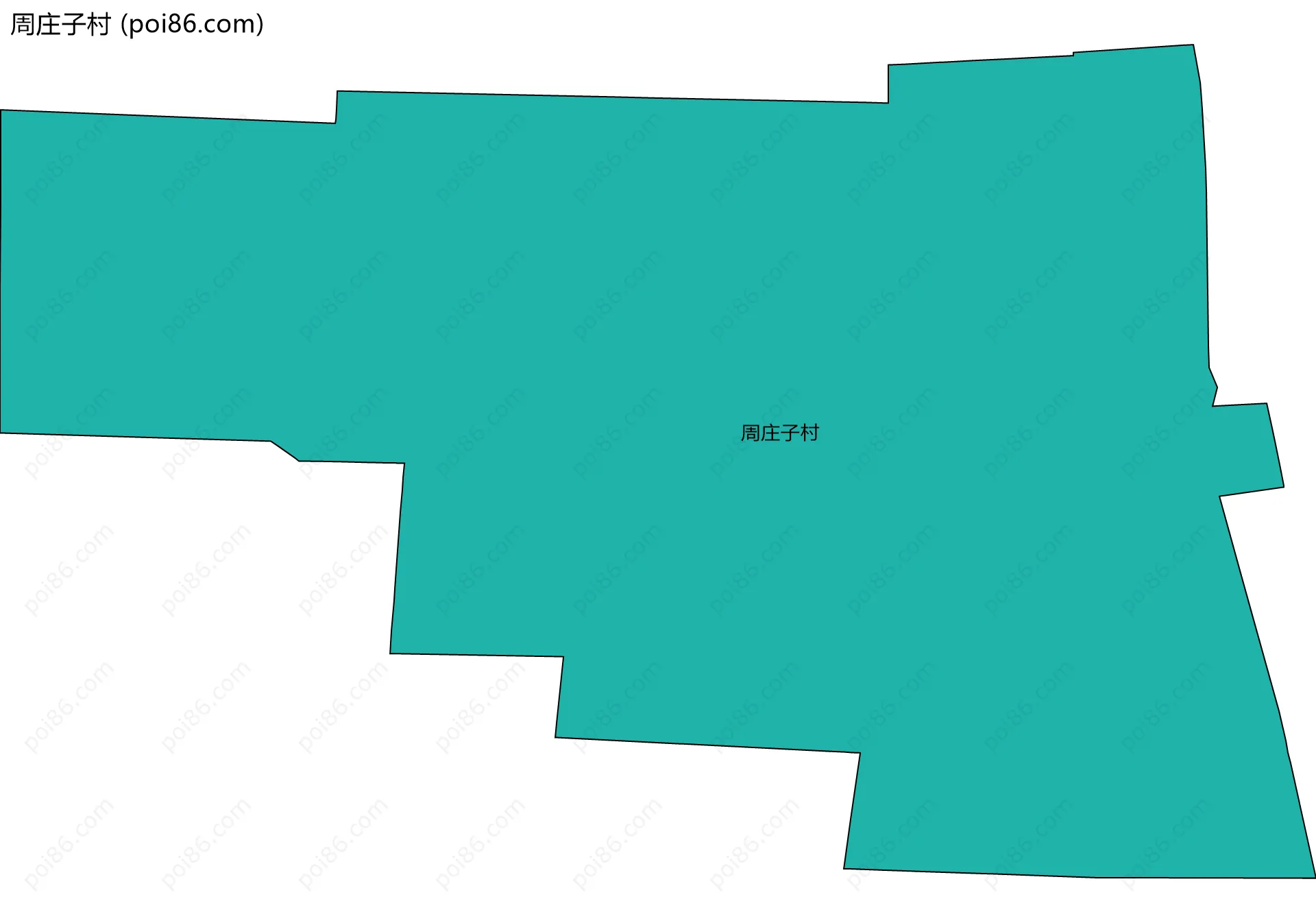 周庄子村边界地图