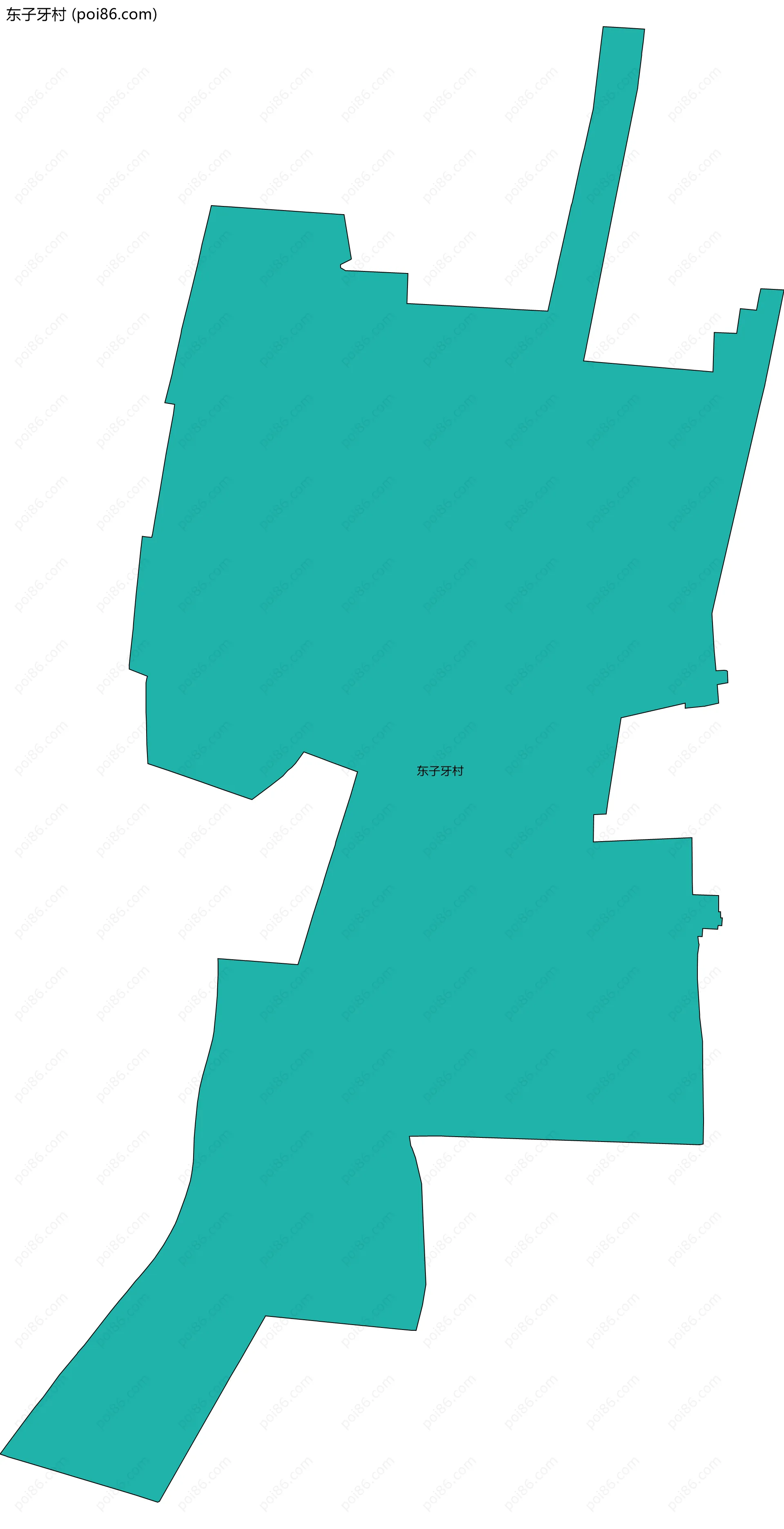 东子牙村边界地图