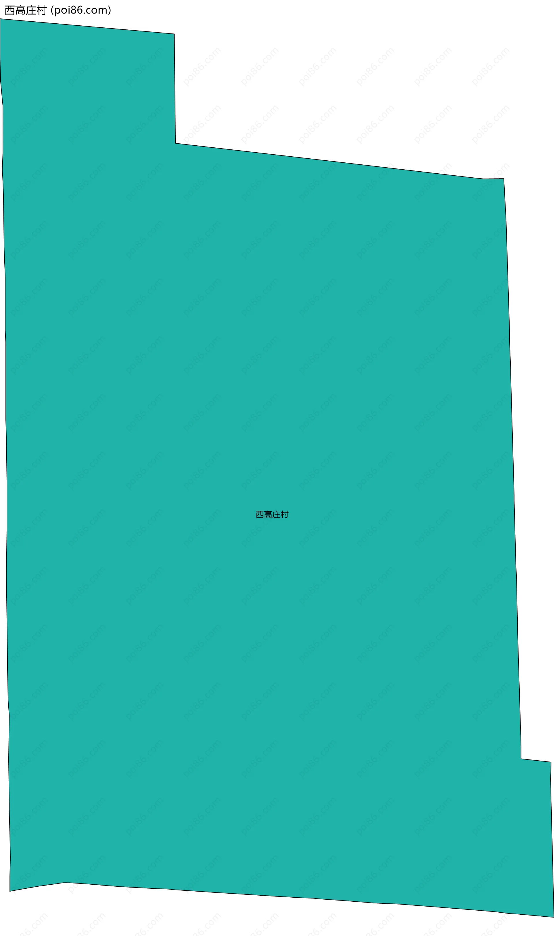 西高庄村边界地图