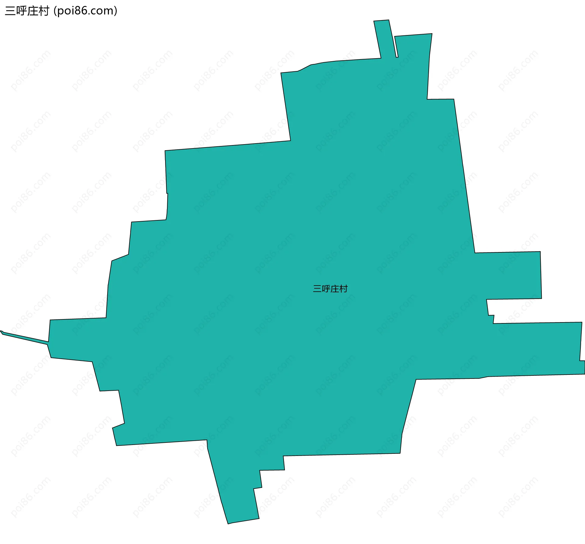 三呼庄村边界地图