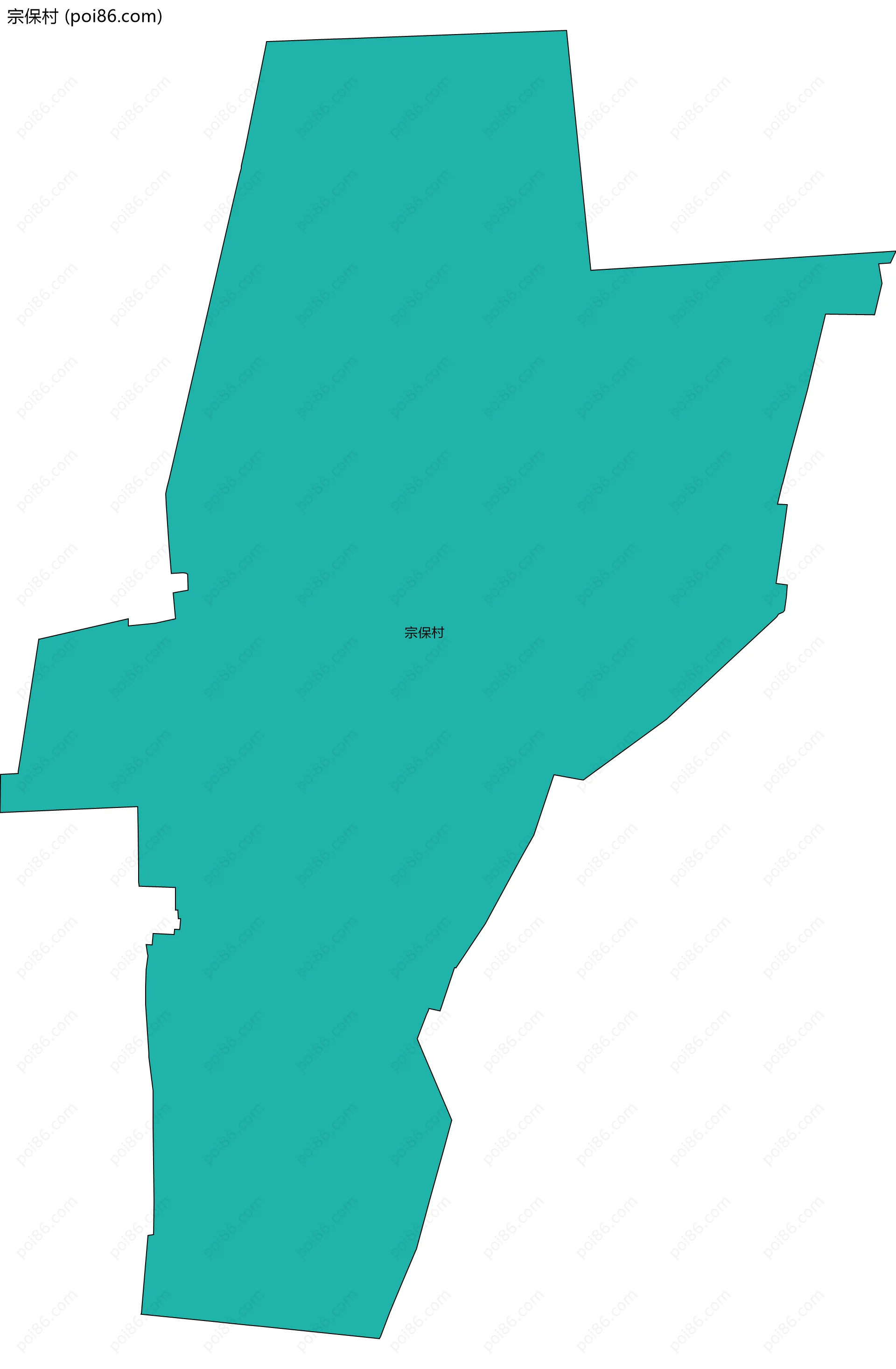 宗保村边界地图