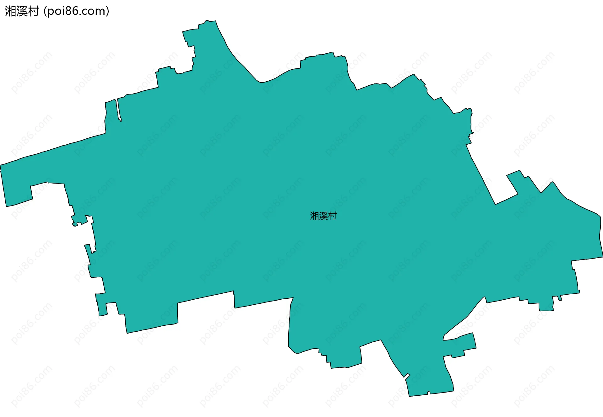 湘溪村边界地图