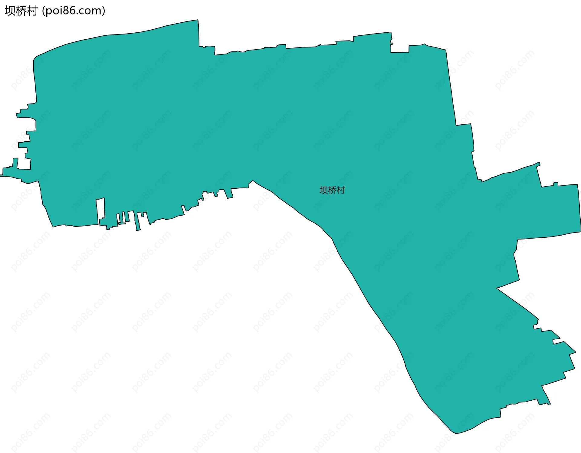 坝桥村边界地图