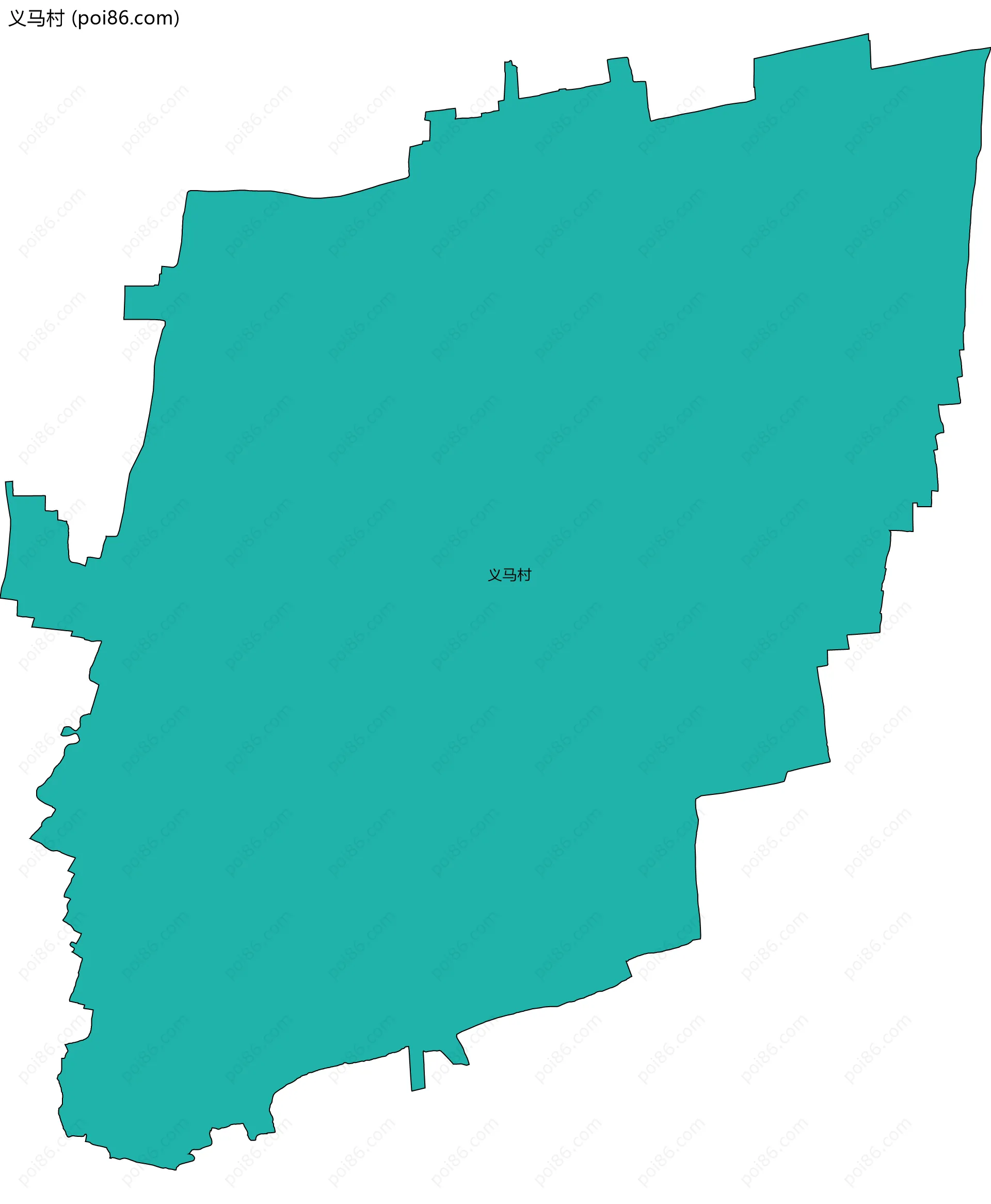 义马村边界地图