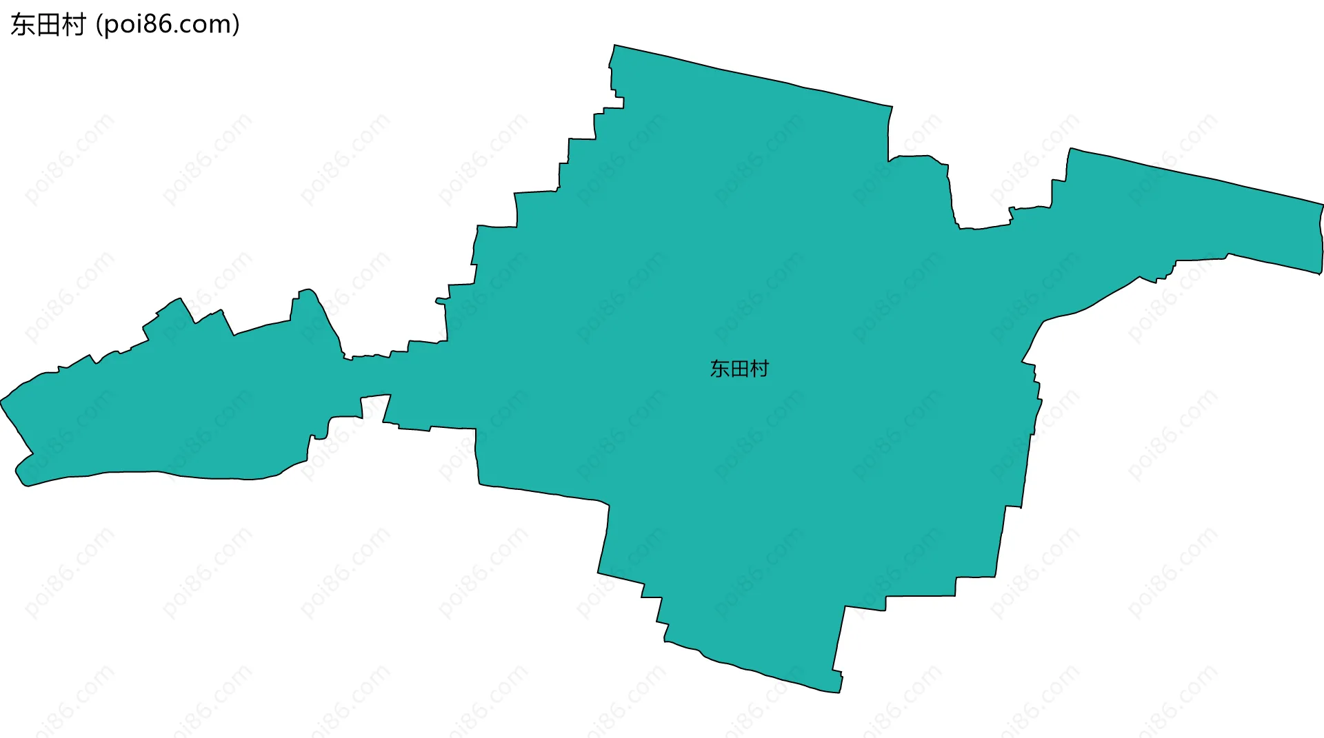 东田村边界地图