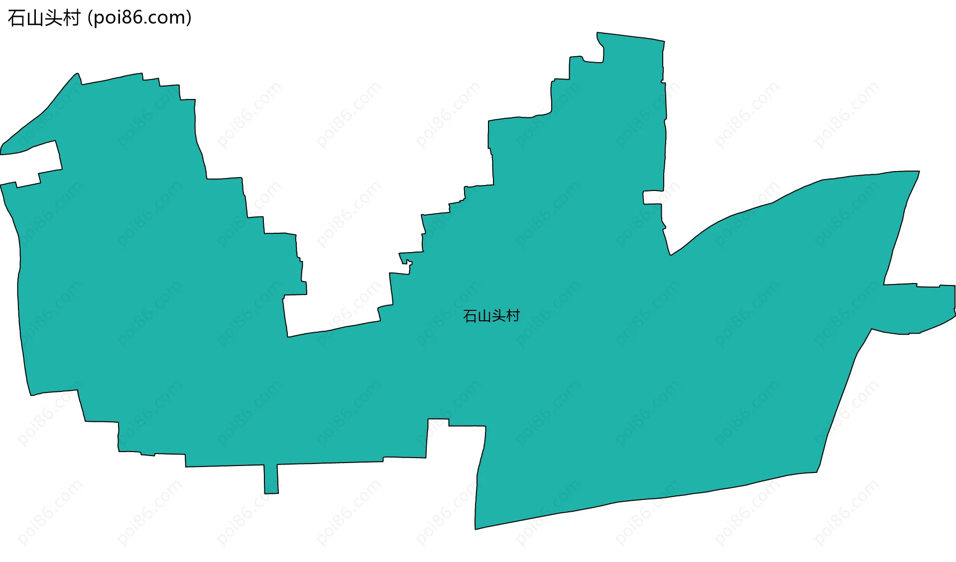 石山头村边界地图