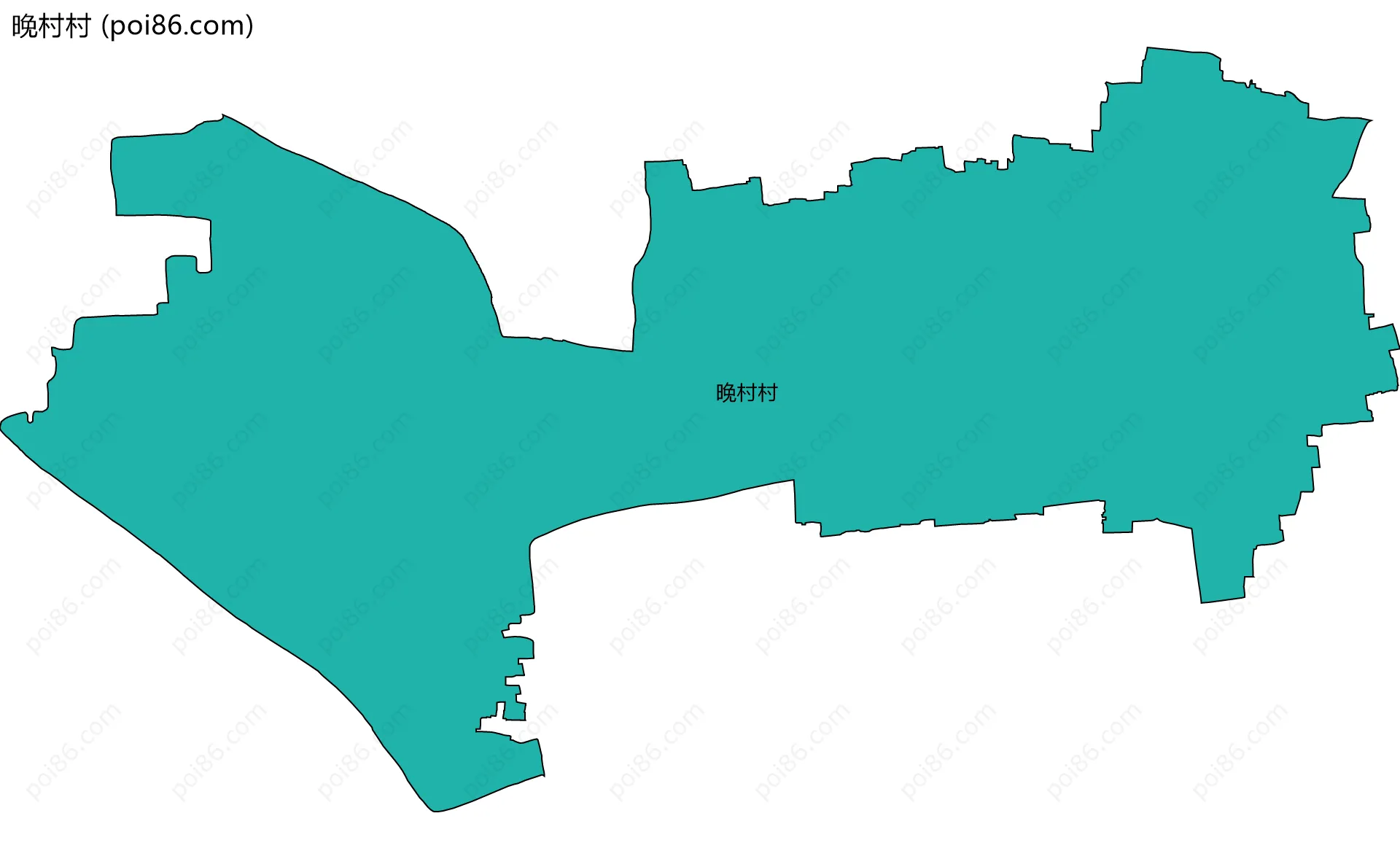晚村村边界地图